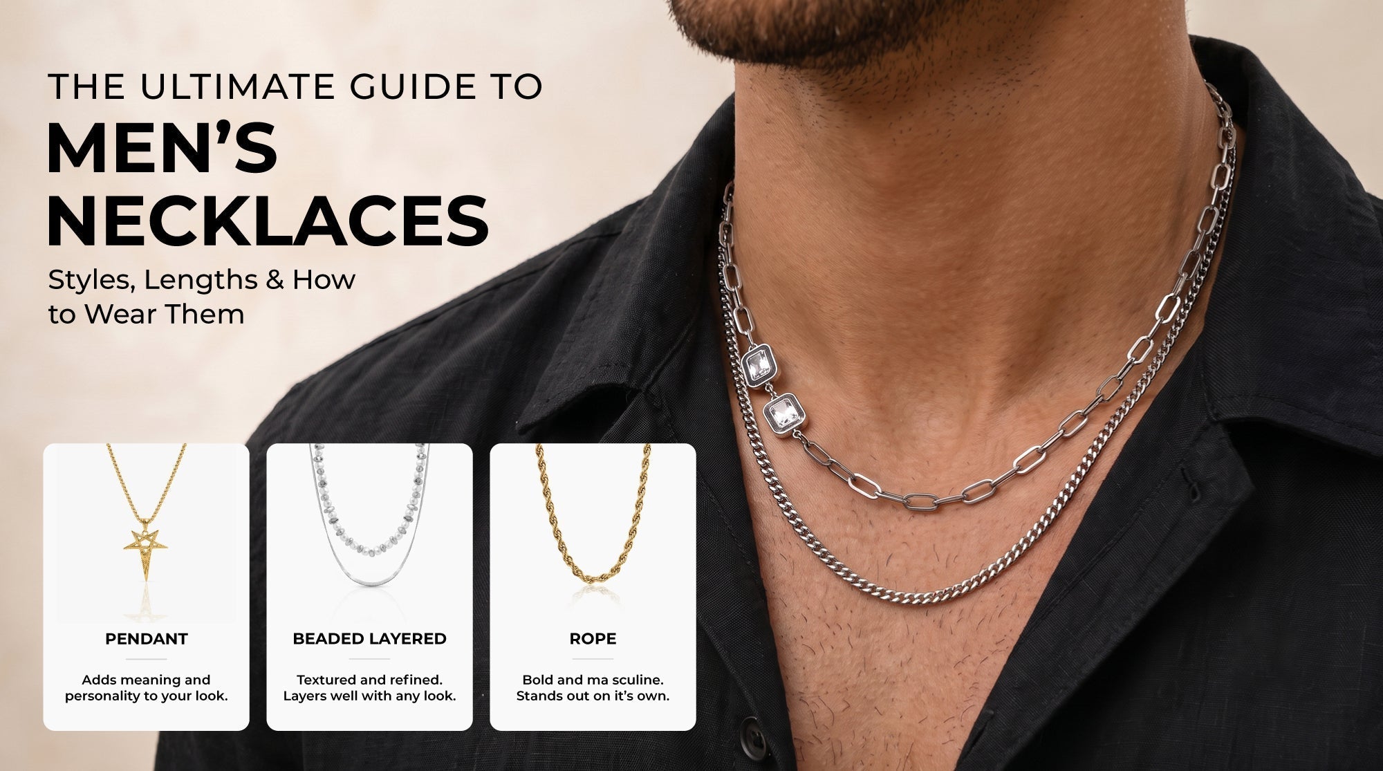 The Ultimate Guide to Men's Necklaces: Styles, Lengths & How to Wear Them