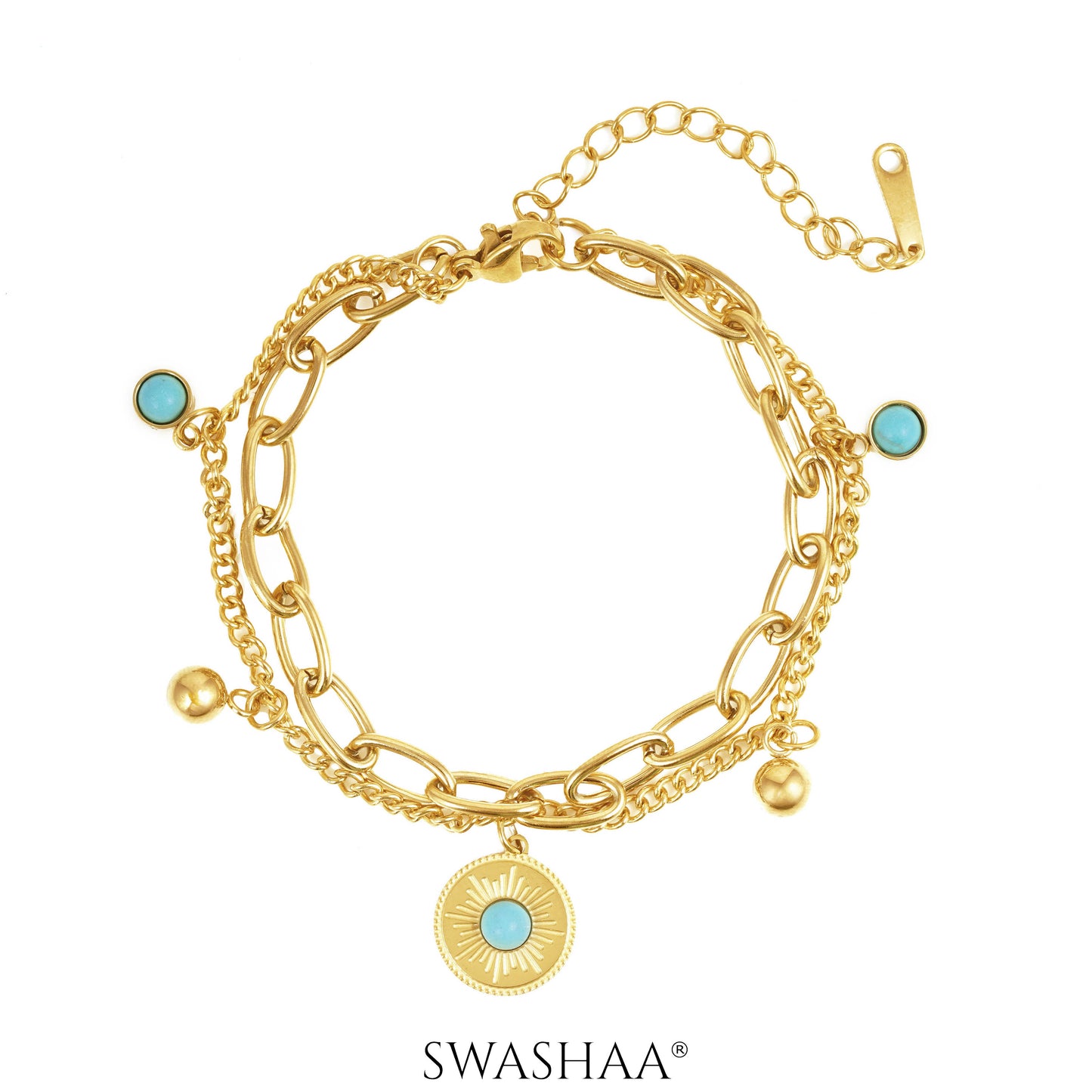 Aahana Eye 18K Gold Plated Bracelet