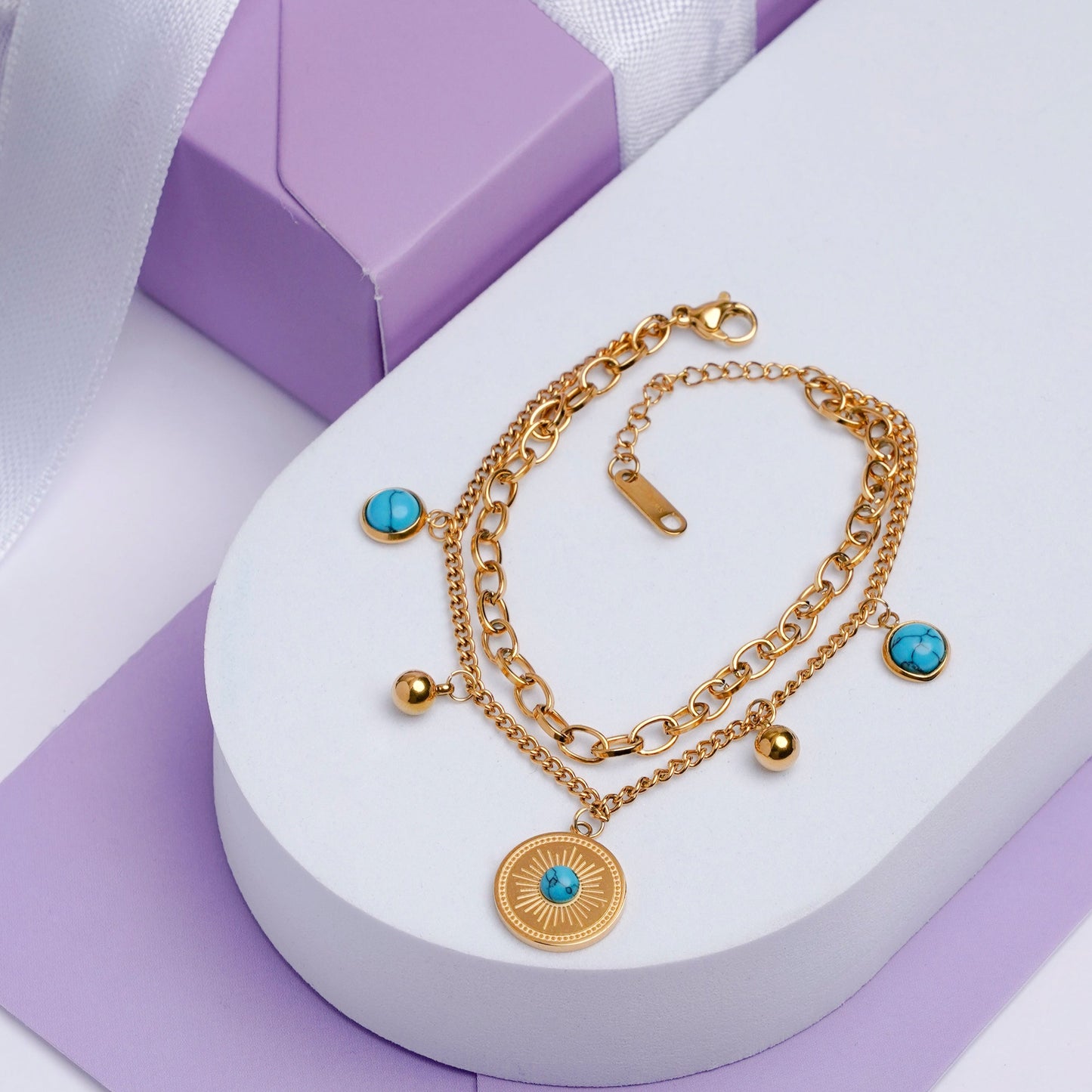 Aahana Eye 18K Gold Plated Bracelet