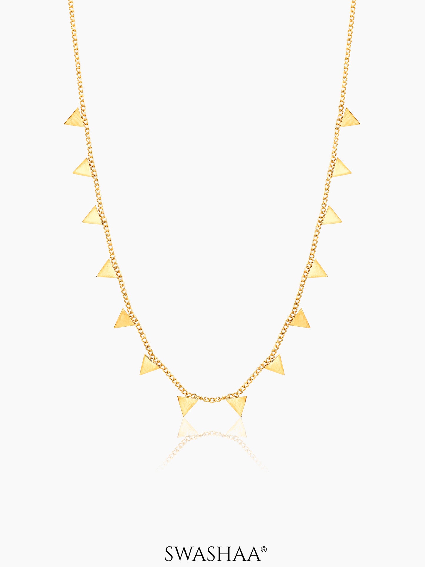 Aarya Trigon Gleam 18K Gold Plated Choker