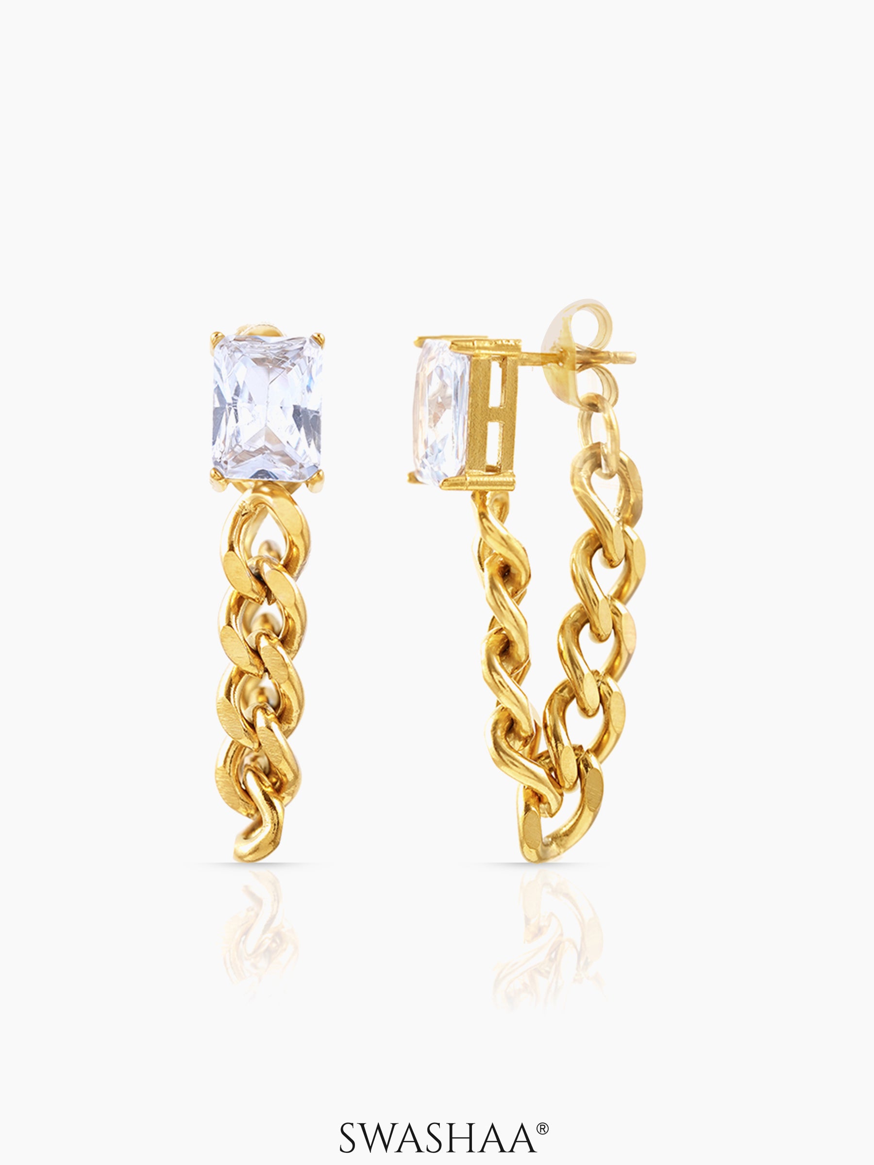 Agnes Chain 18K Gold Plated Earrings