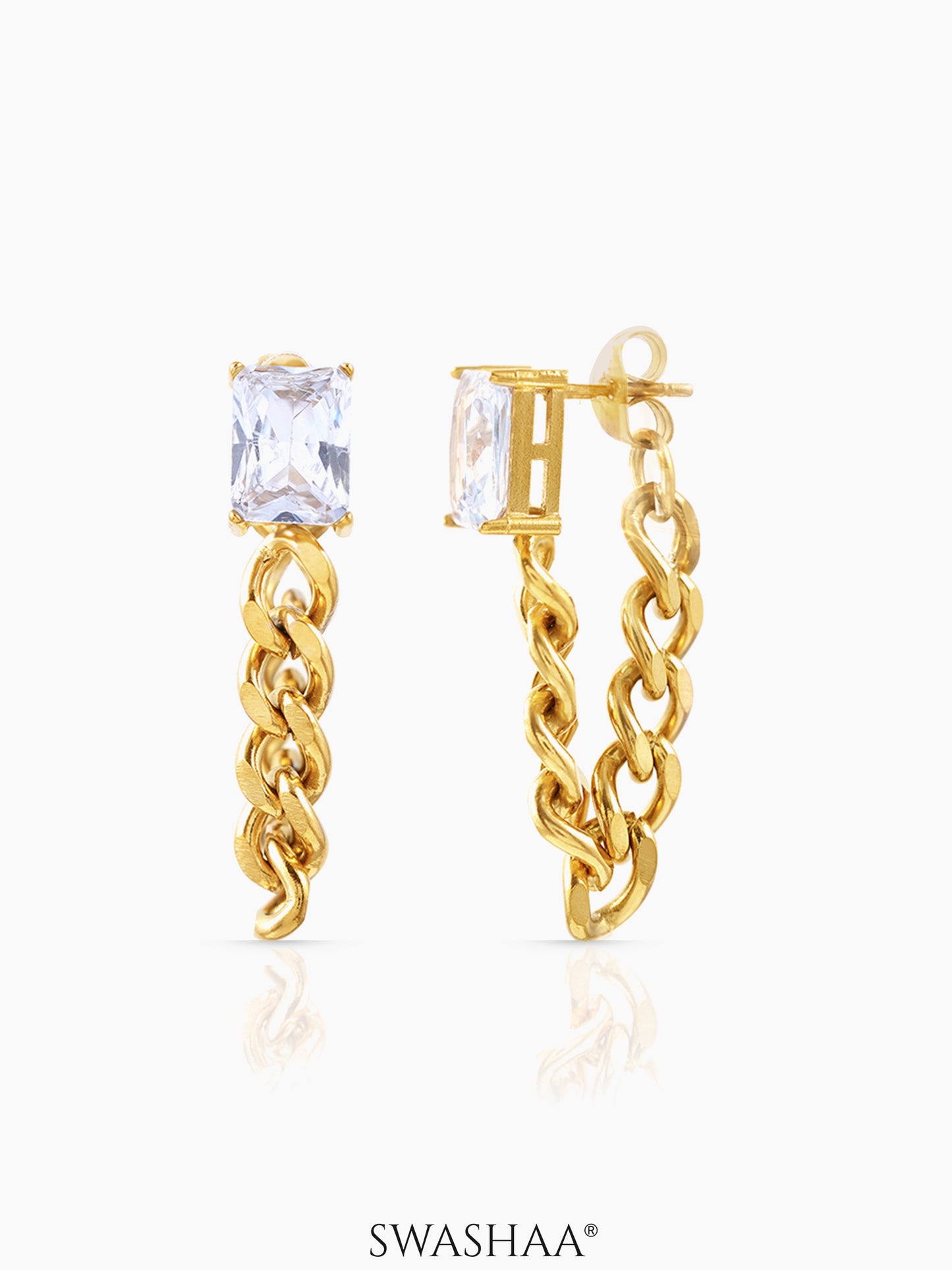 Agnes Chain 18K Gold Plated Earrings