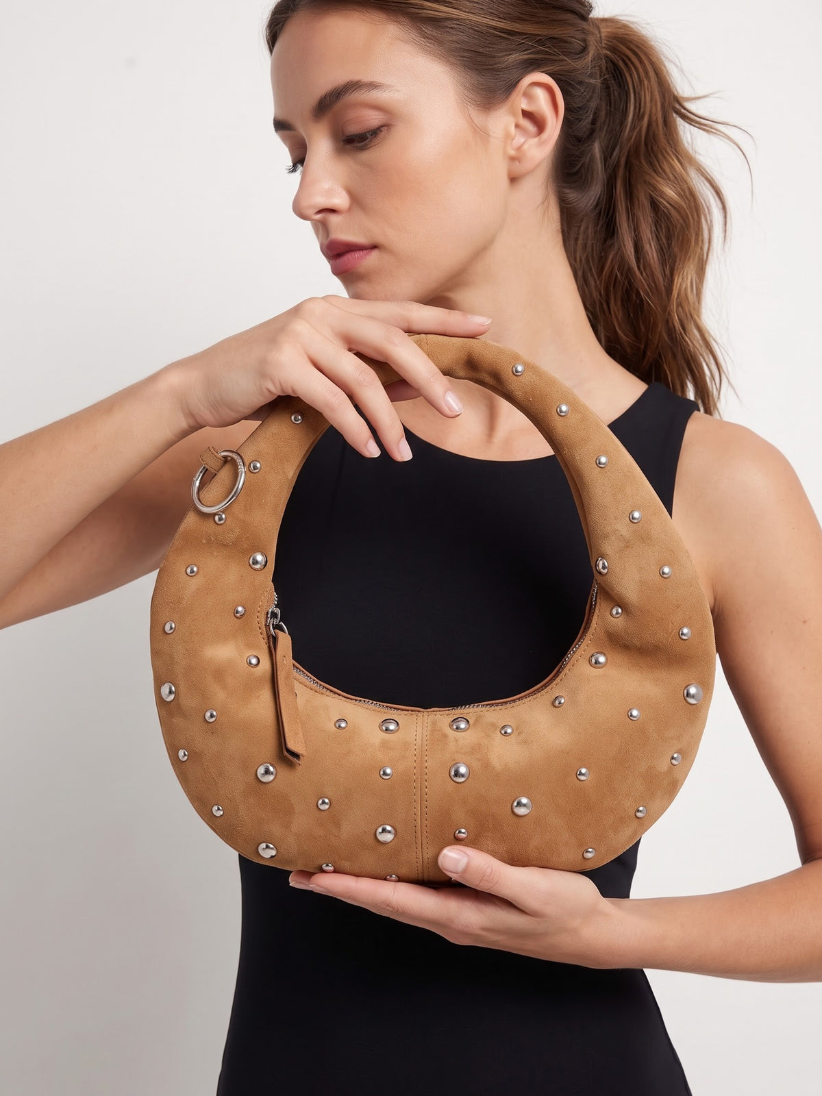 Alba Tan Shoulder Bag - Swashaa