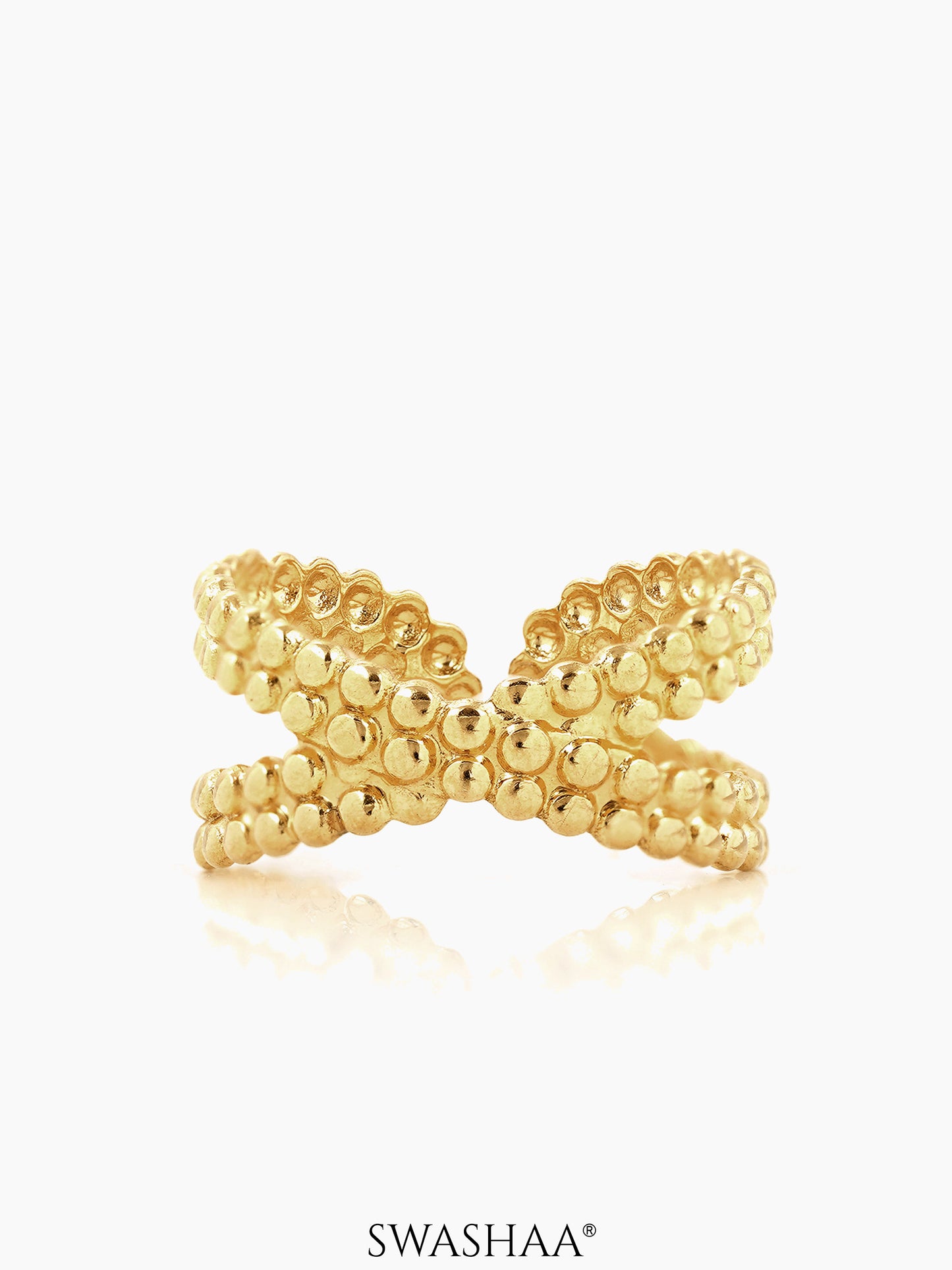 Aldina Bubble Textured 18K Gold Plated Ring