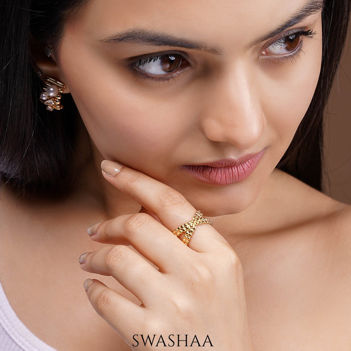 Aldina 18K Gold Plated Ring