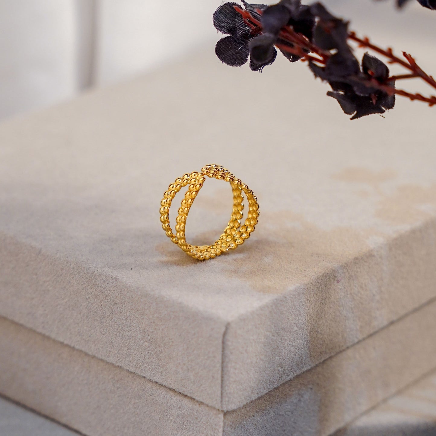 Aldina 18K Gold Plated Ring
