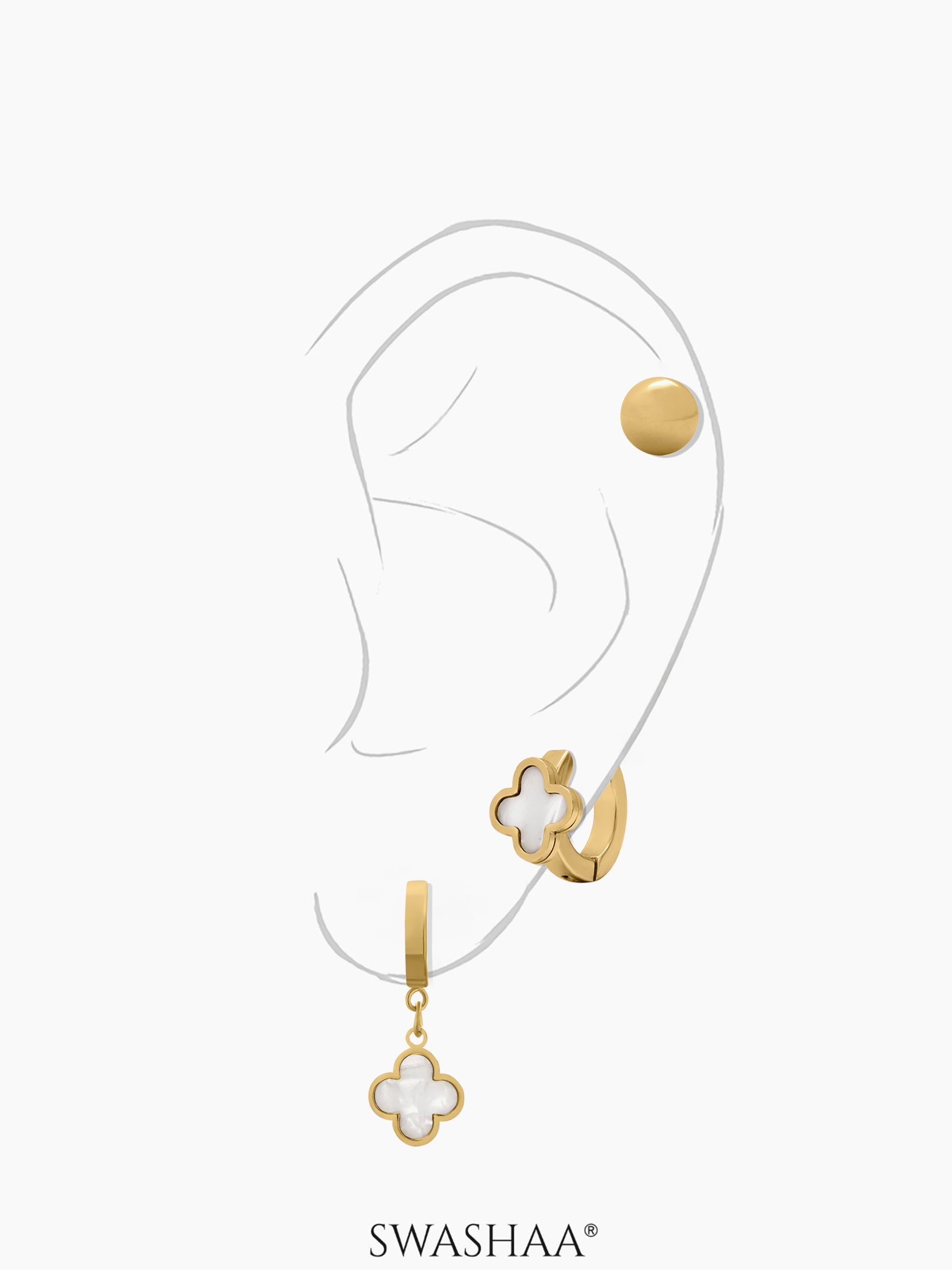 Aldo Clover Earring Set