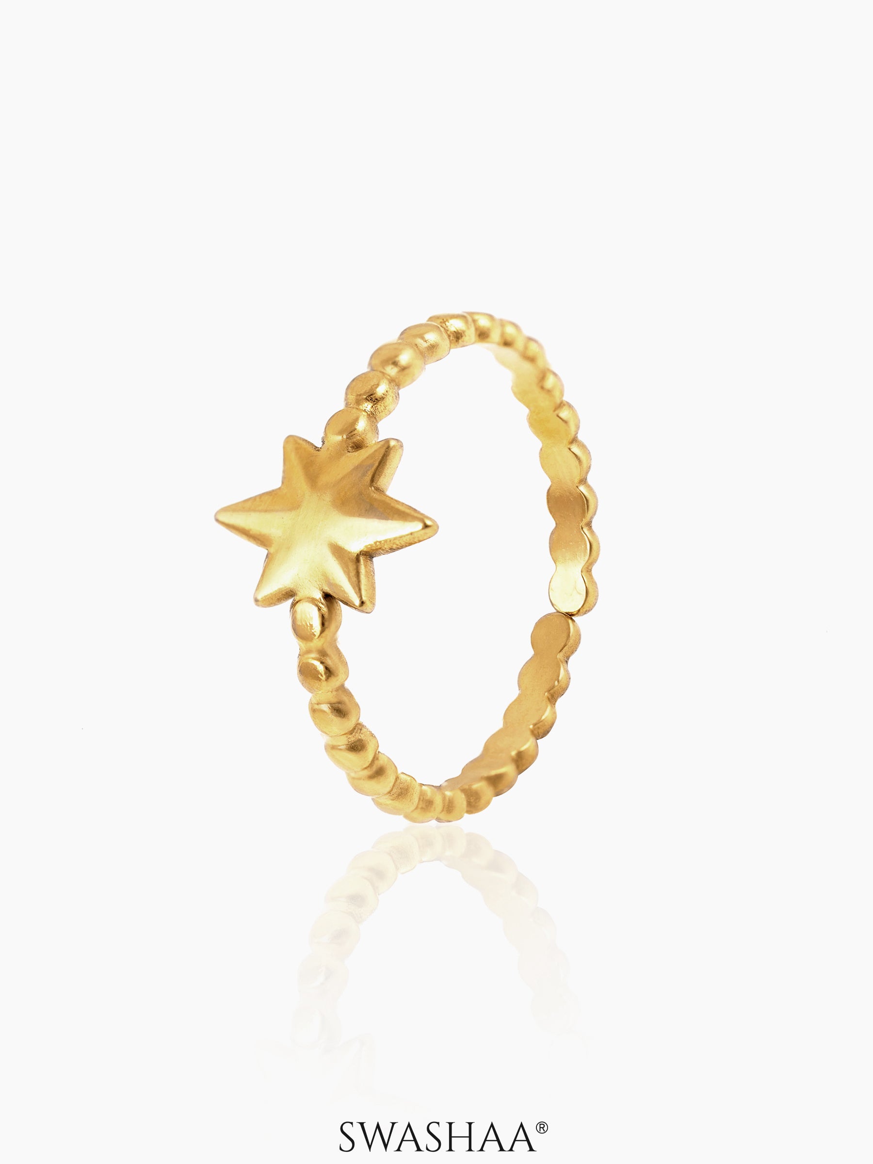Alessio Star 18K Gold Plated Ring