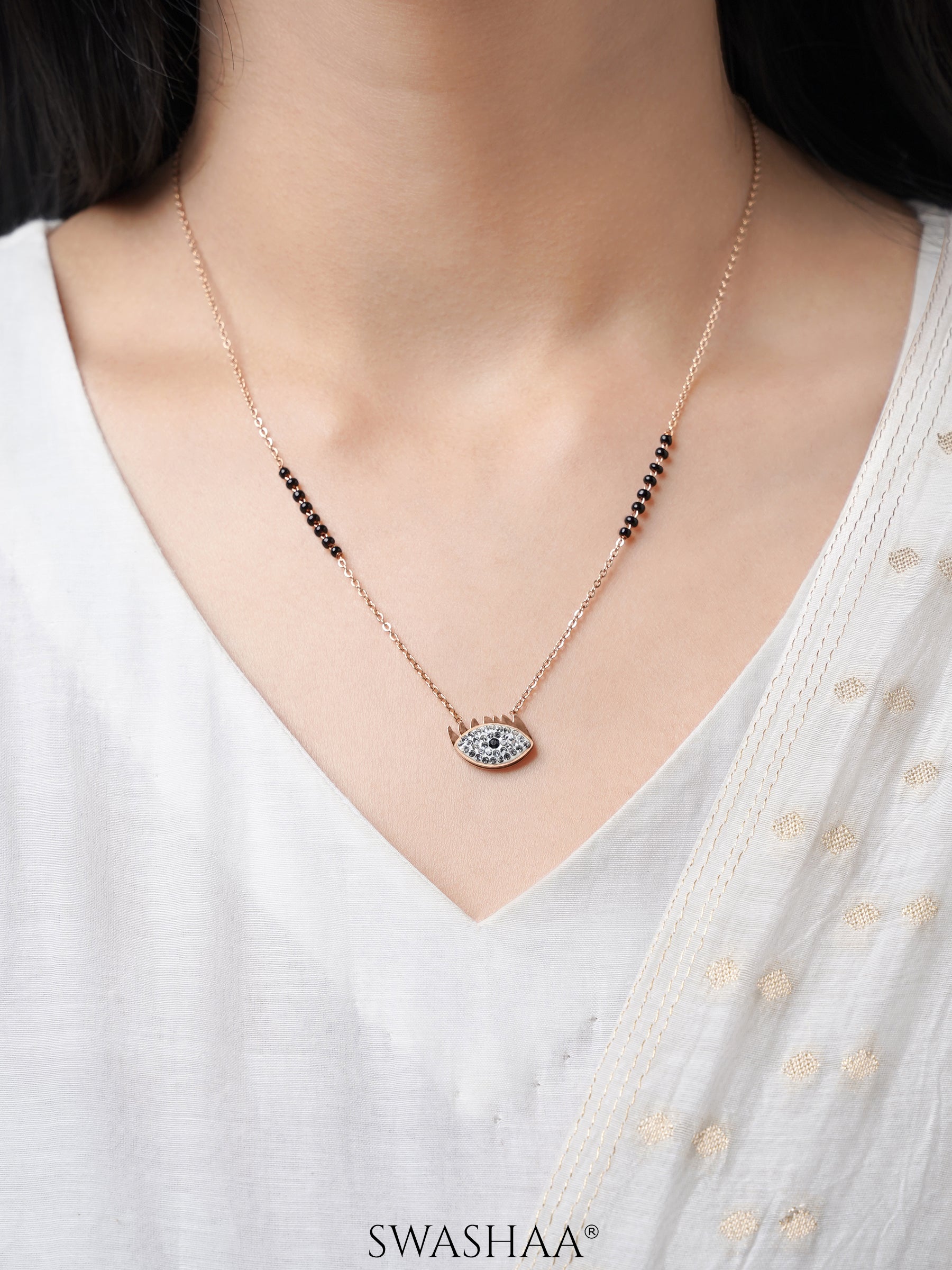 Aliana Rosegold Plated Mangalsutra