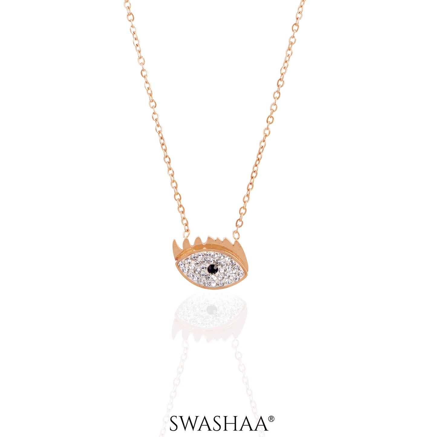 Allika Evil Eye Rosegold Plated Necklace
