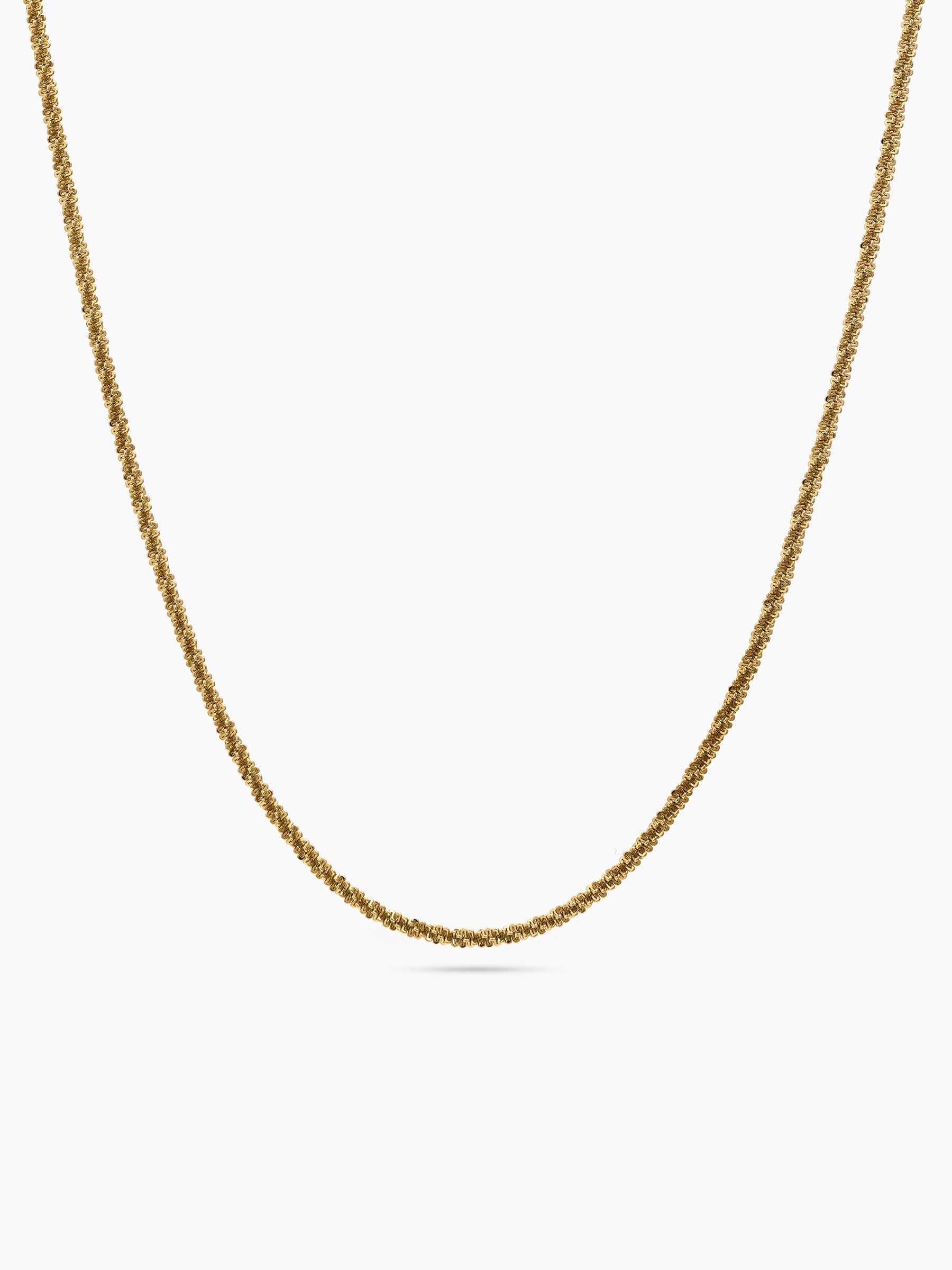 Almira Textured Rope 18K Gold Plated Men's Chain