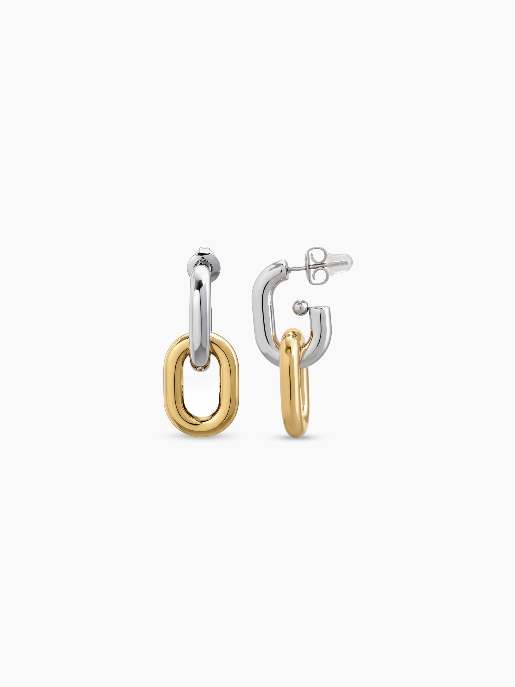 Alvera 18K Gold Plated - Silver Women's Stud Earrings