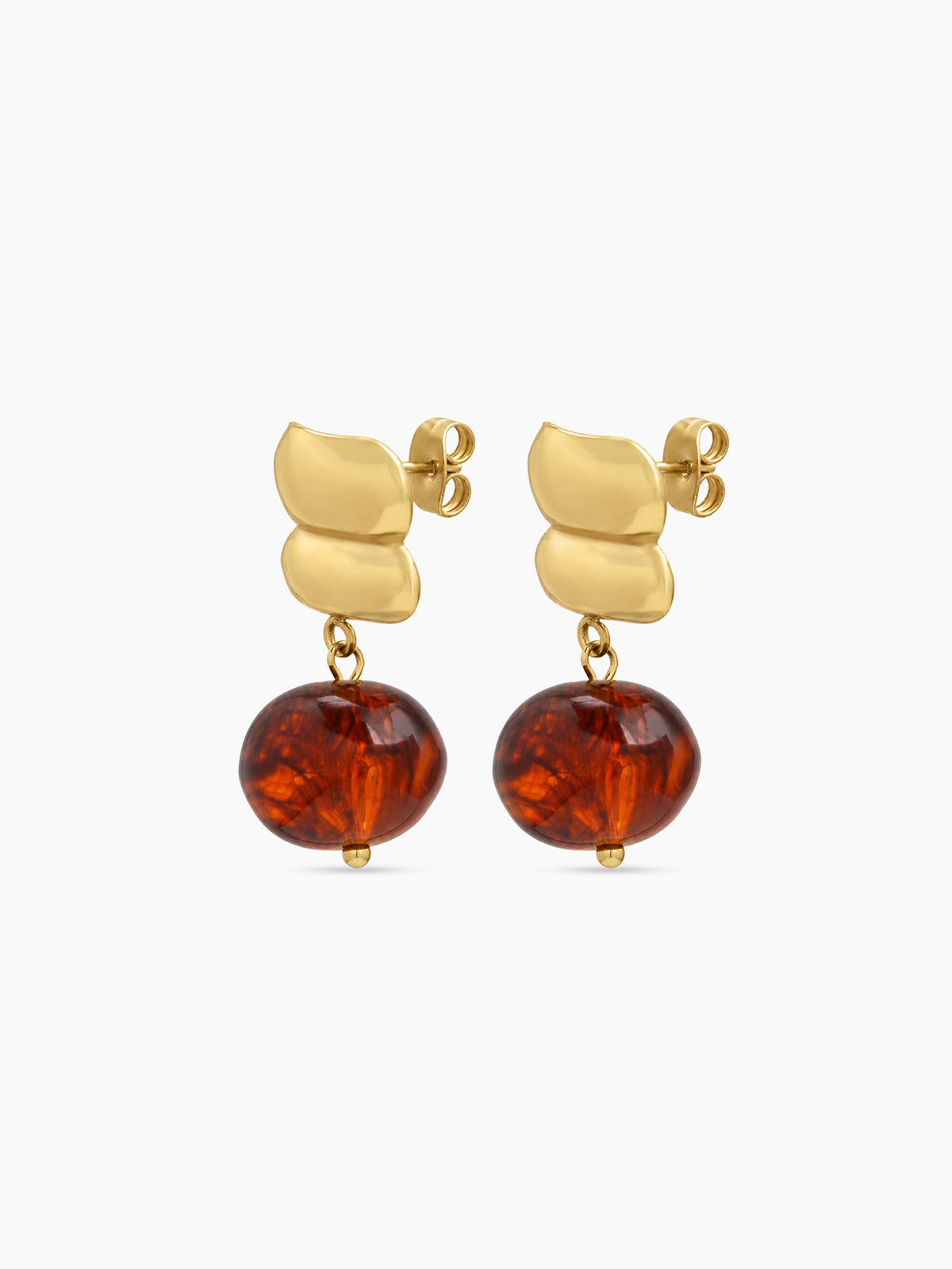 Ambrosia 18K Gold Plated Women's Stud Drop Earrings