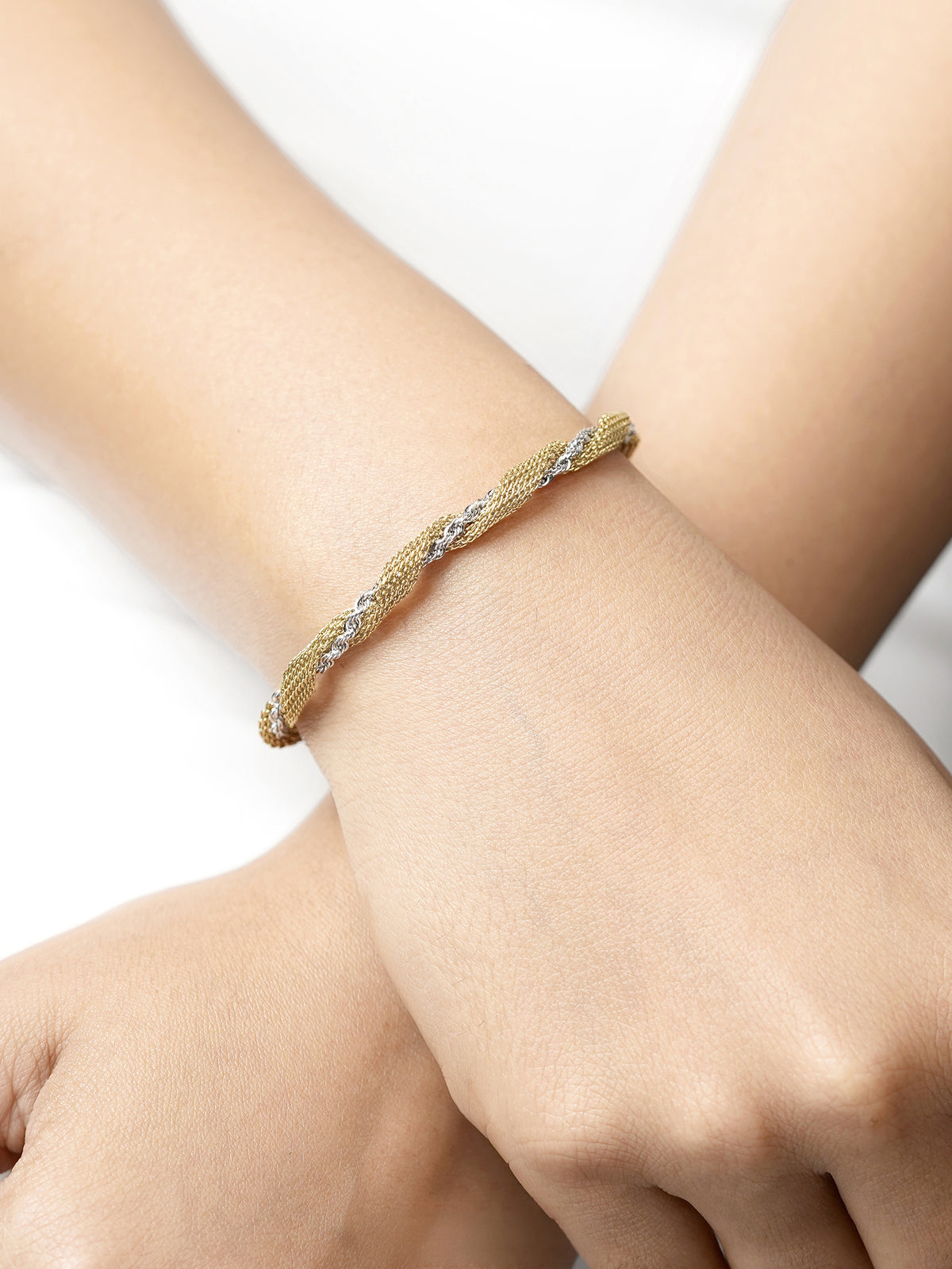 Anori 18K Gold Plated Two Tone Loose Chain Bracelet