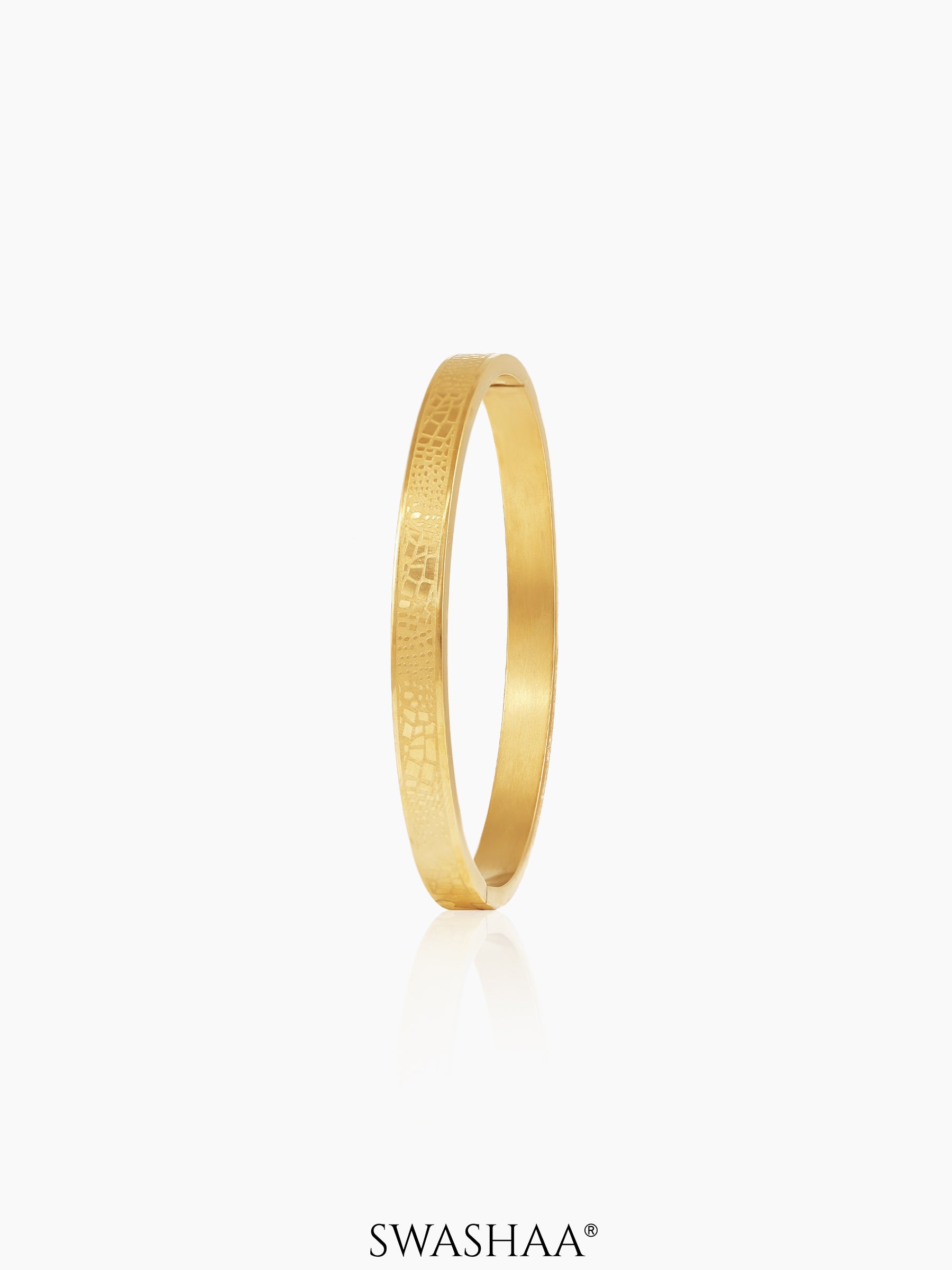 Anthony Minimal Textured 18K Gold Plated Bracelet