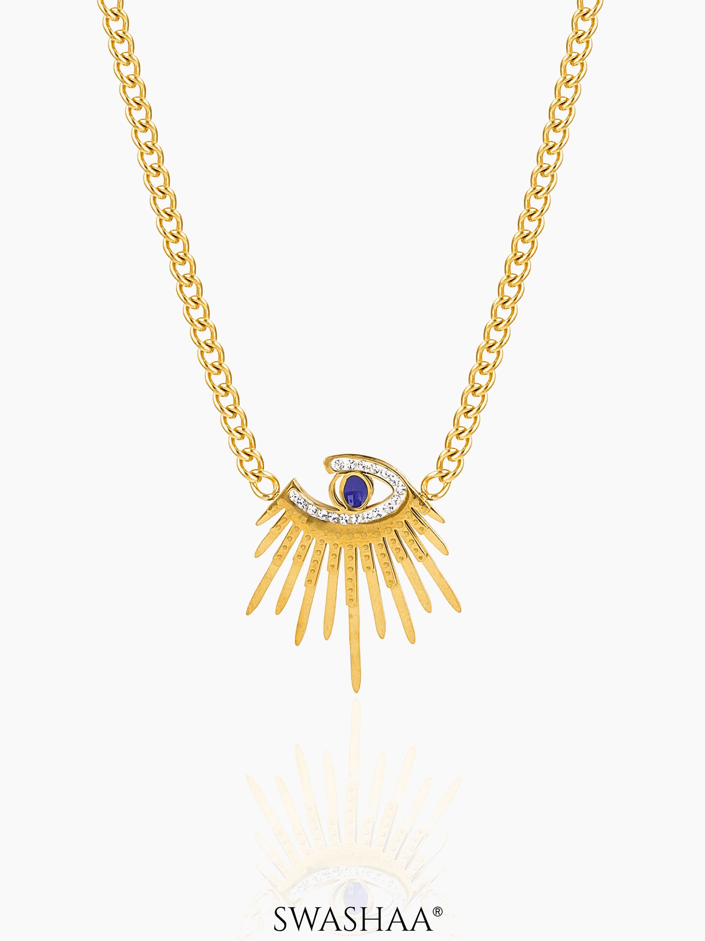 Anubis Eye 18K Gold Plated Necklace
