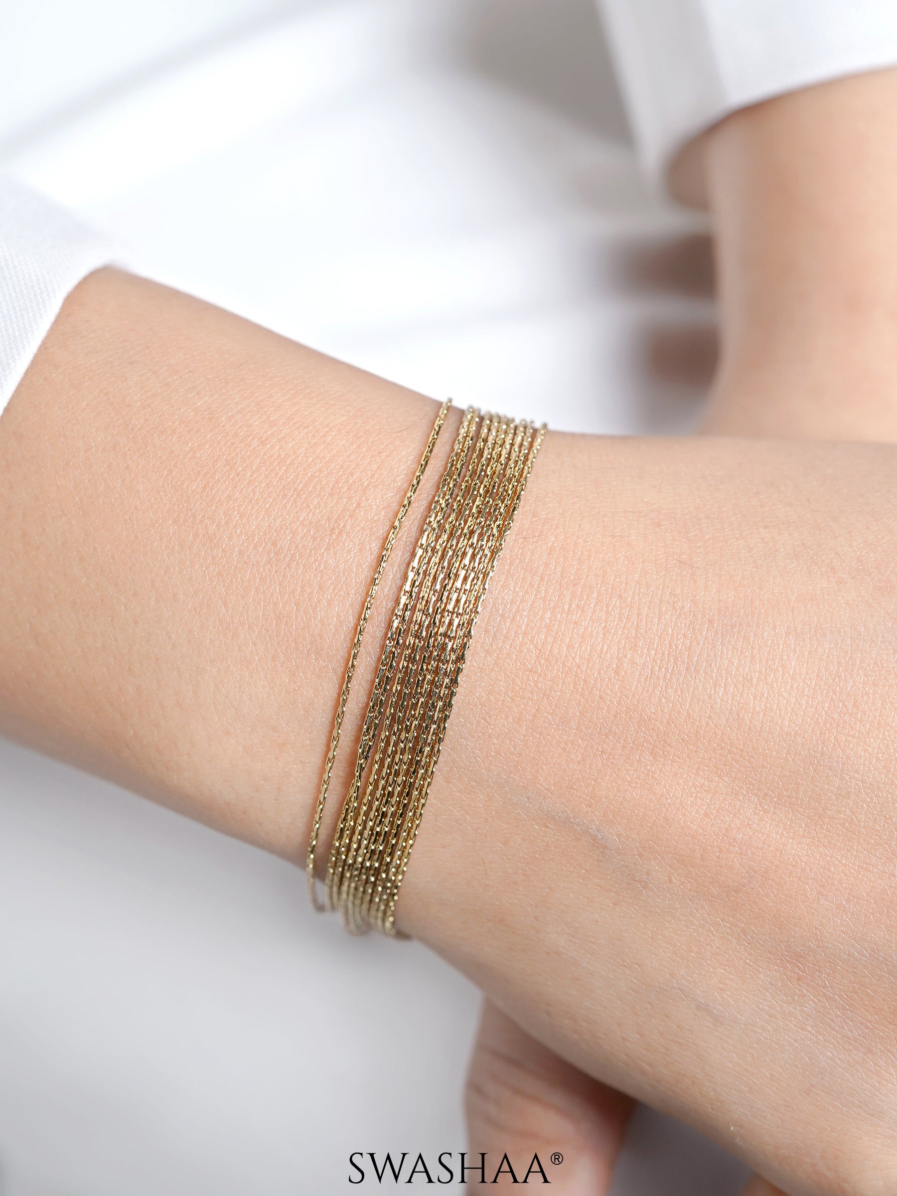 Anya Layered 18k Gold Plated Loose Chain Bracelet