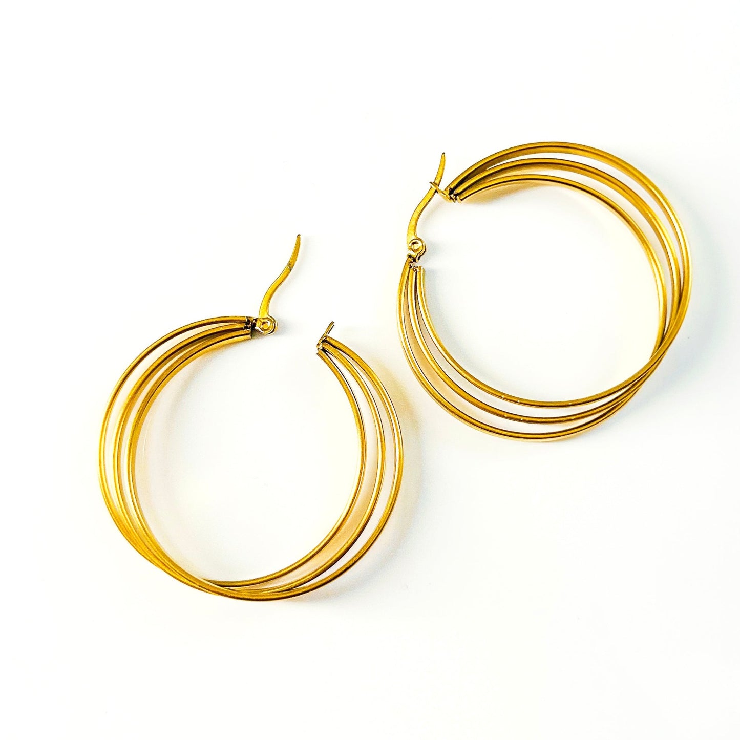 Arameh 18K Gold Plated Hoop Earrings