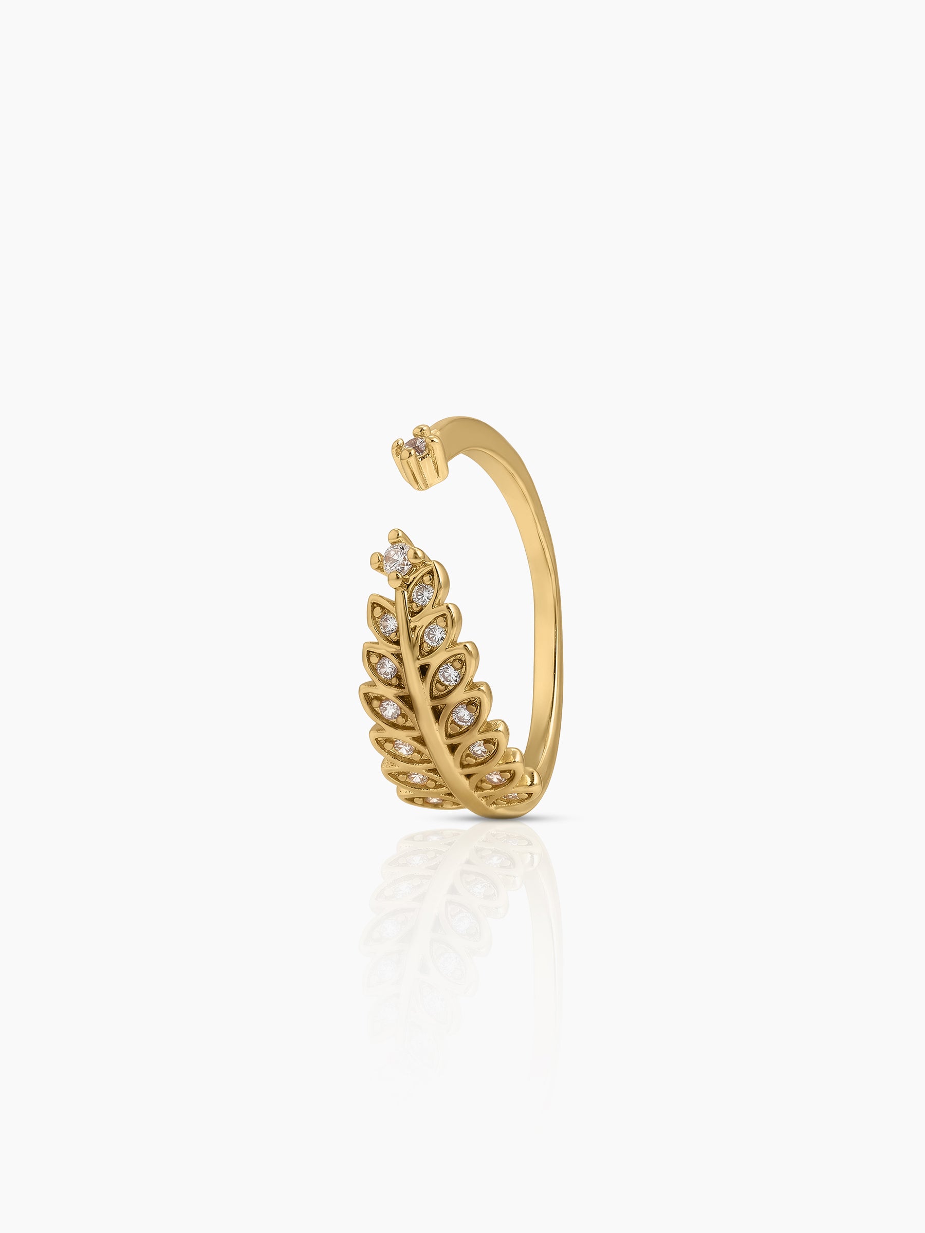 Arelia Diamond 18K Gold Plated Women's Ring - Swashaa