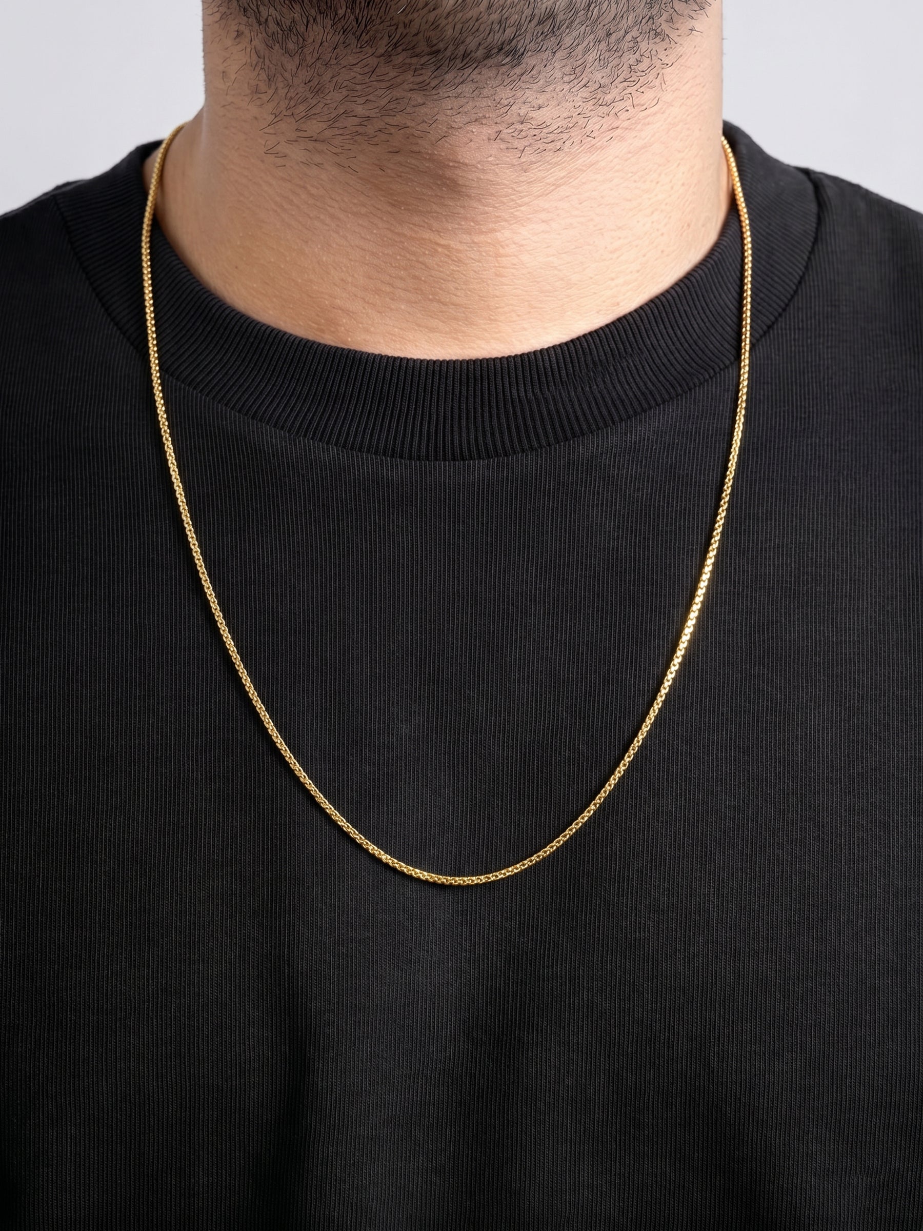Aren Twist 18k Gold Plated Men's Chain