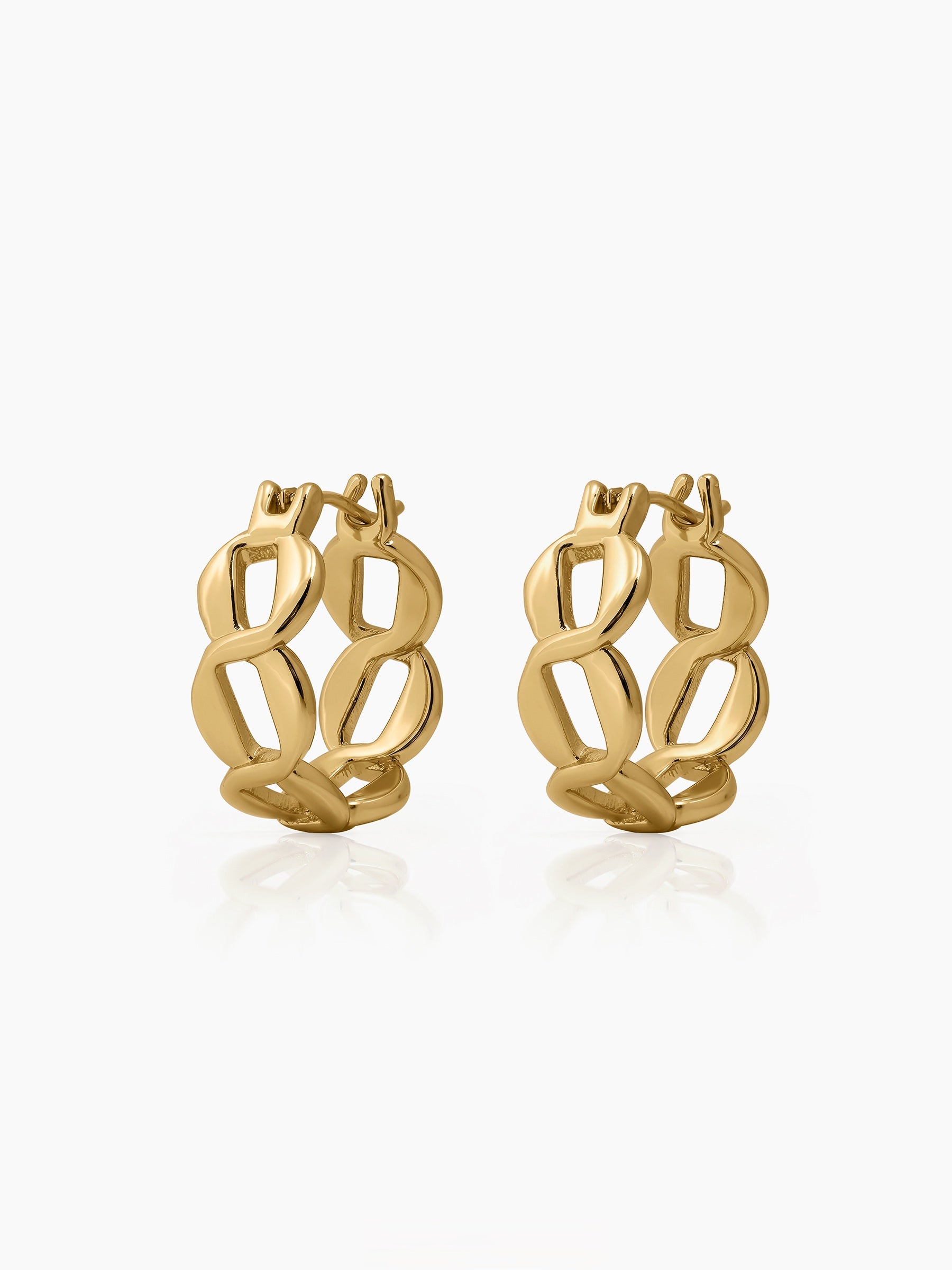 Arlina Link Hoop Earrings - Swashaa