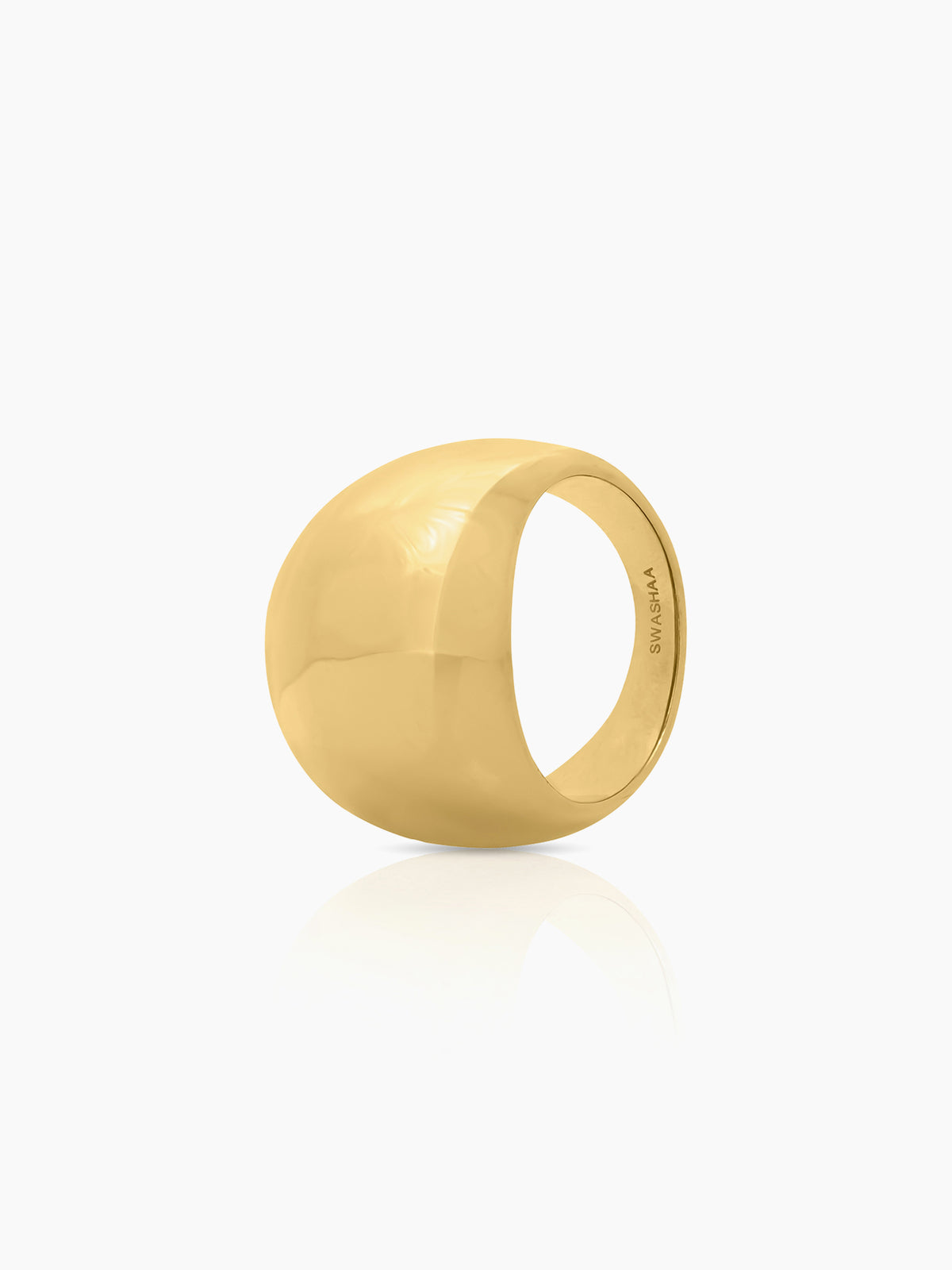 Arva Soild Dome 18K Gold Plated Ring