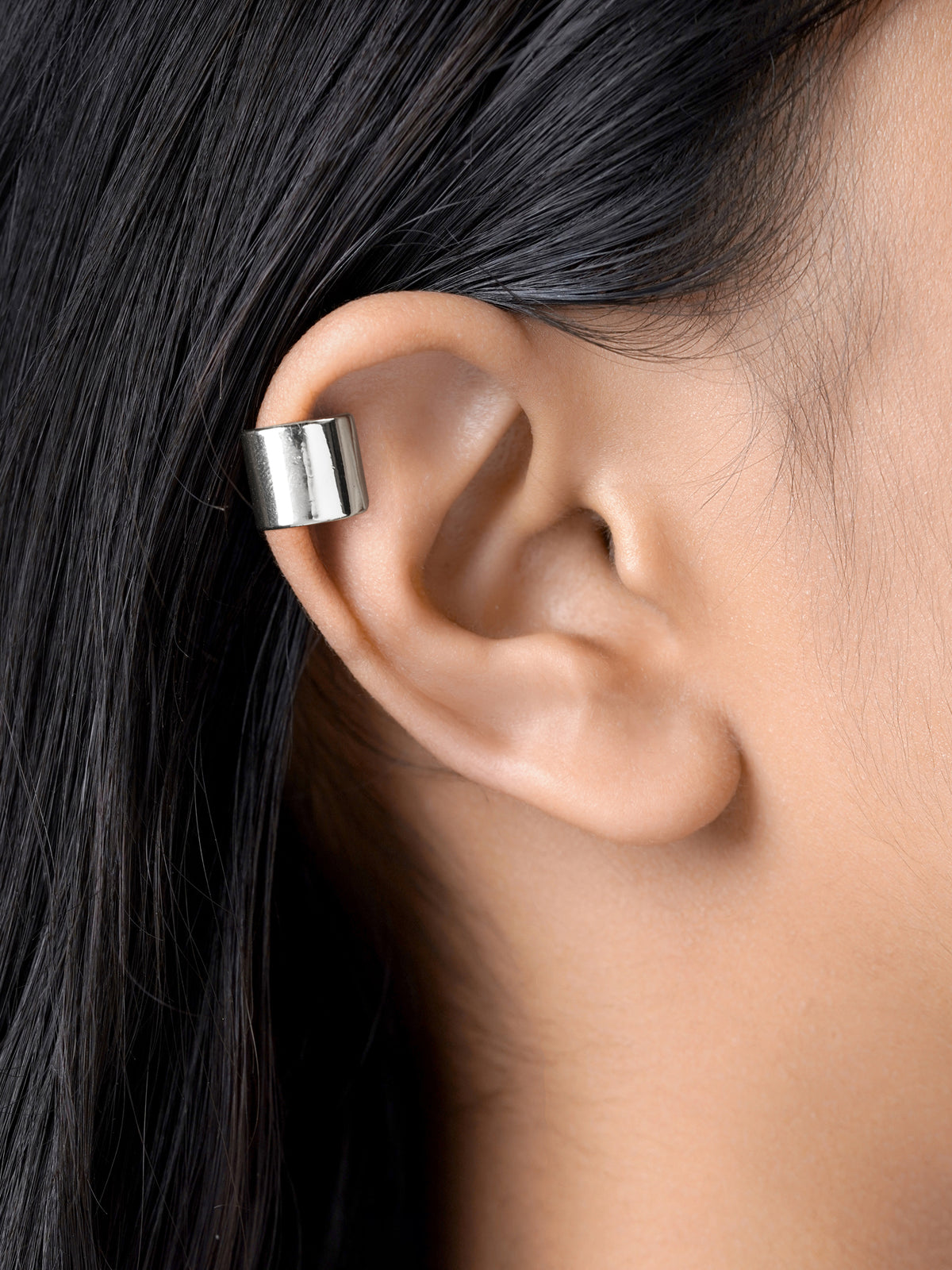 Arven Bold Silver Ear Cuffs