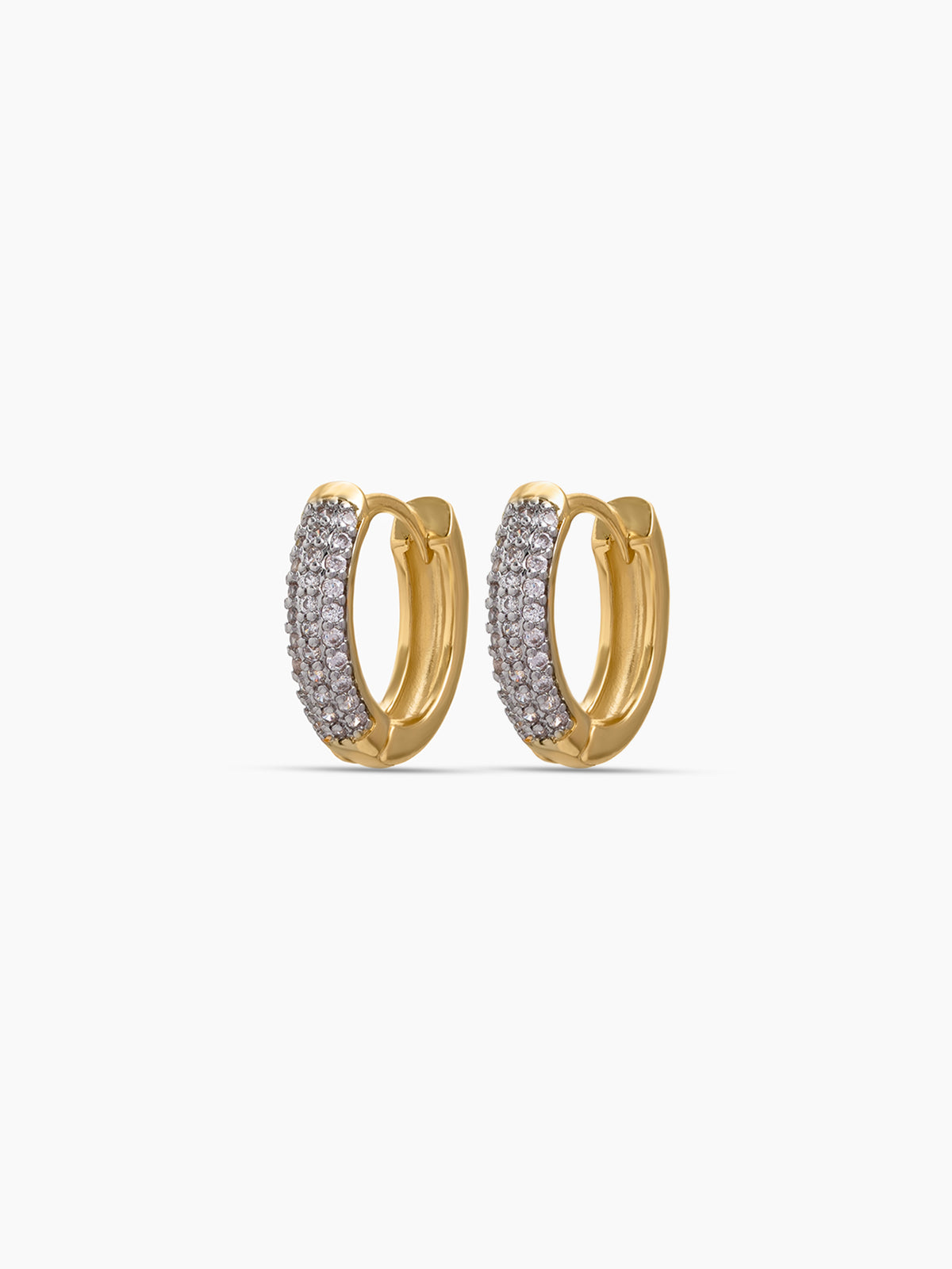Ashley Diamond 18K Gold Plated Men's Hoop Earrings
