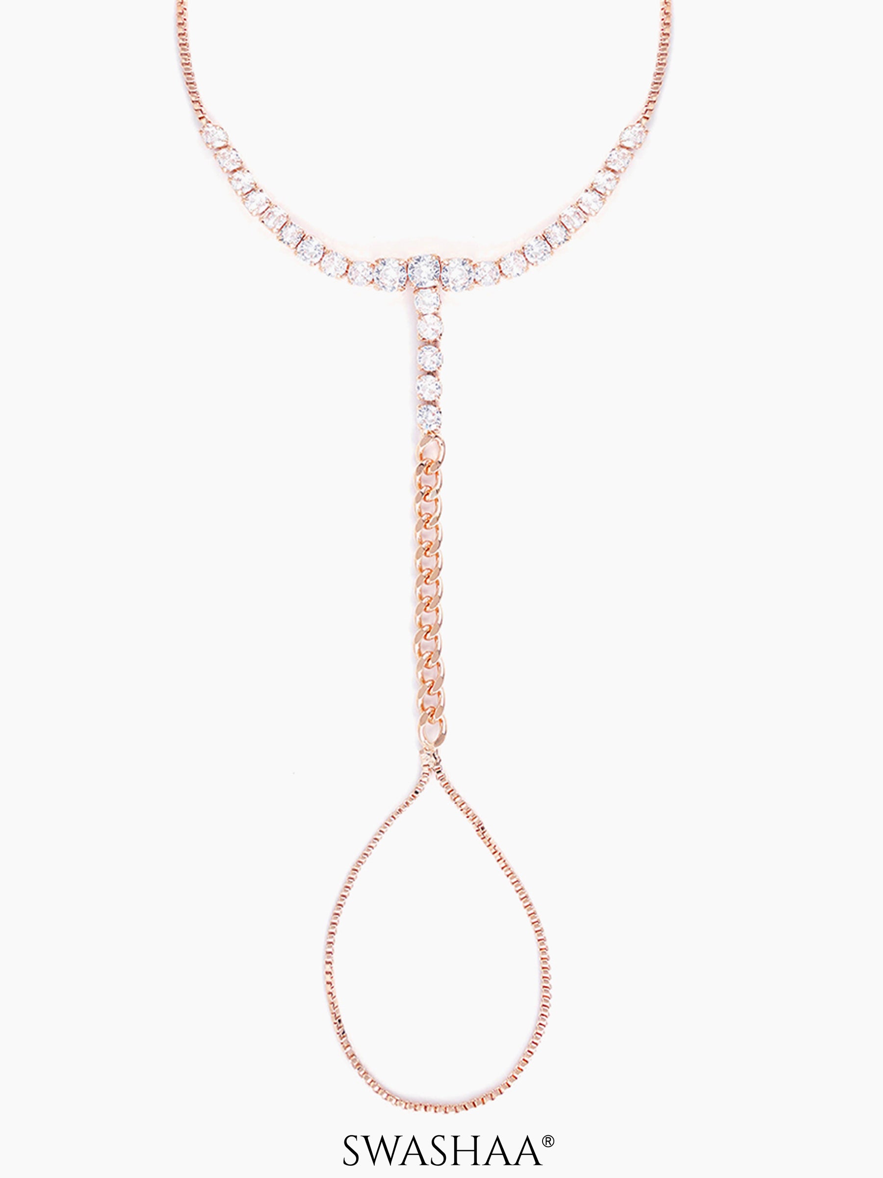 Ashna Rosegold Plated Ring Bracelet