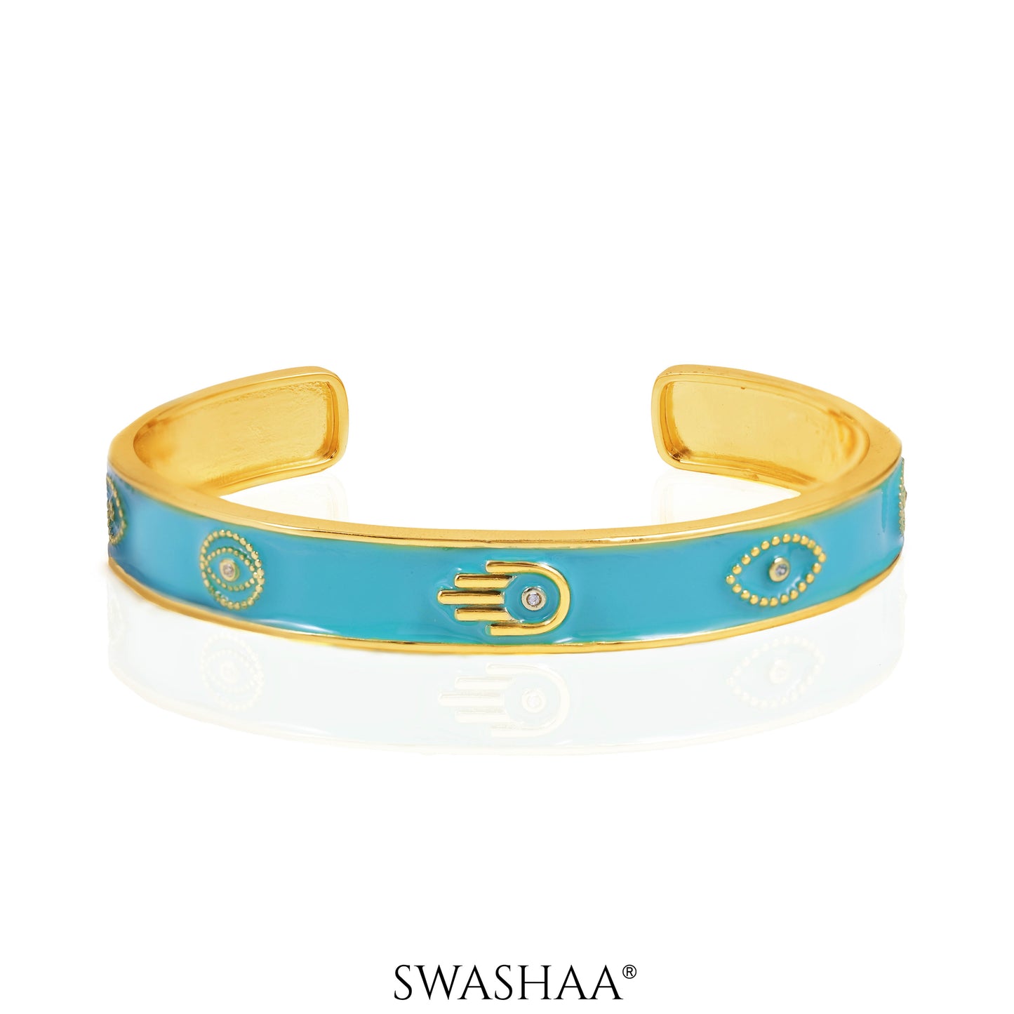 Aston 18K Gold Plated Cuff Bracelet