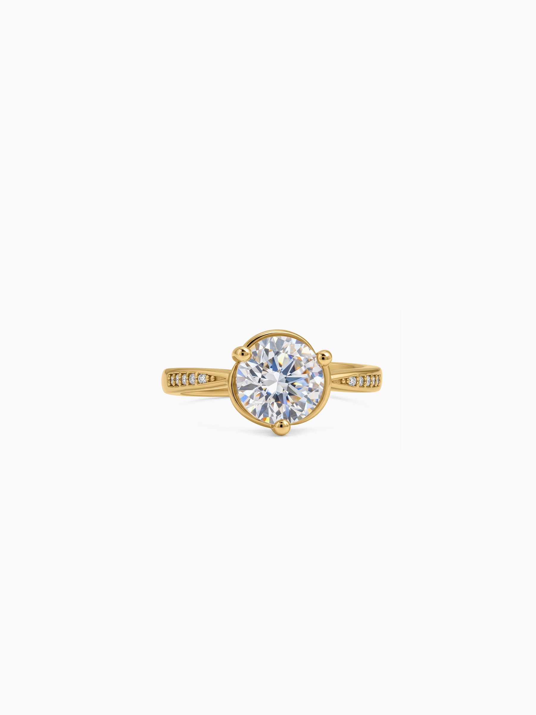 Aurella Solitaire 18K Gold Plated Women's Ring - Swashaa