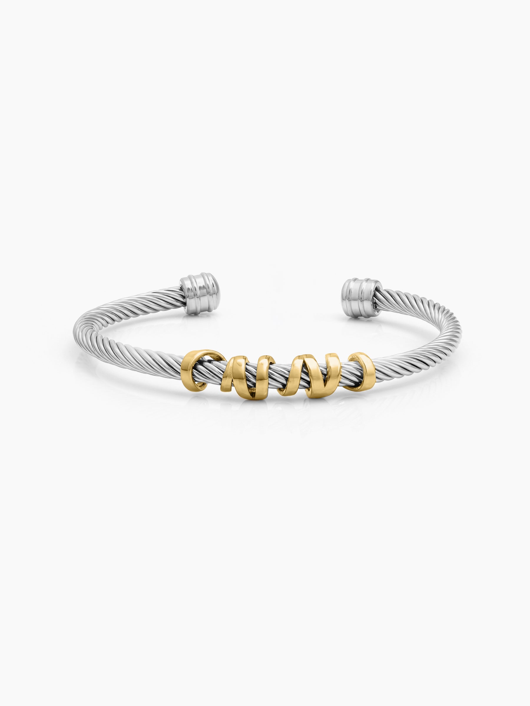 Avelon Silver - 18K Gold Plated Cuff Bracelet