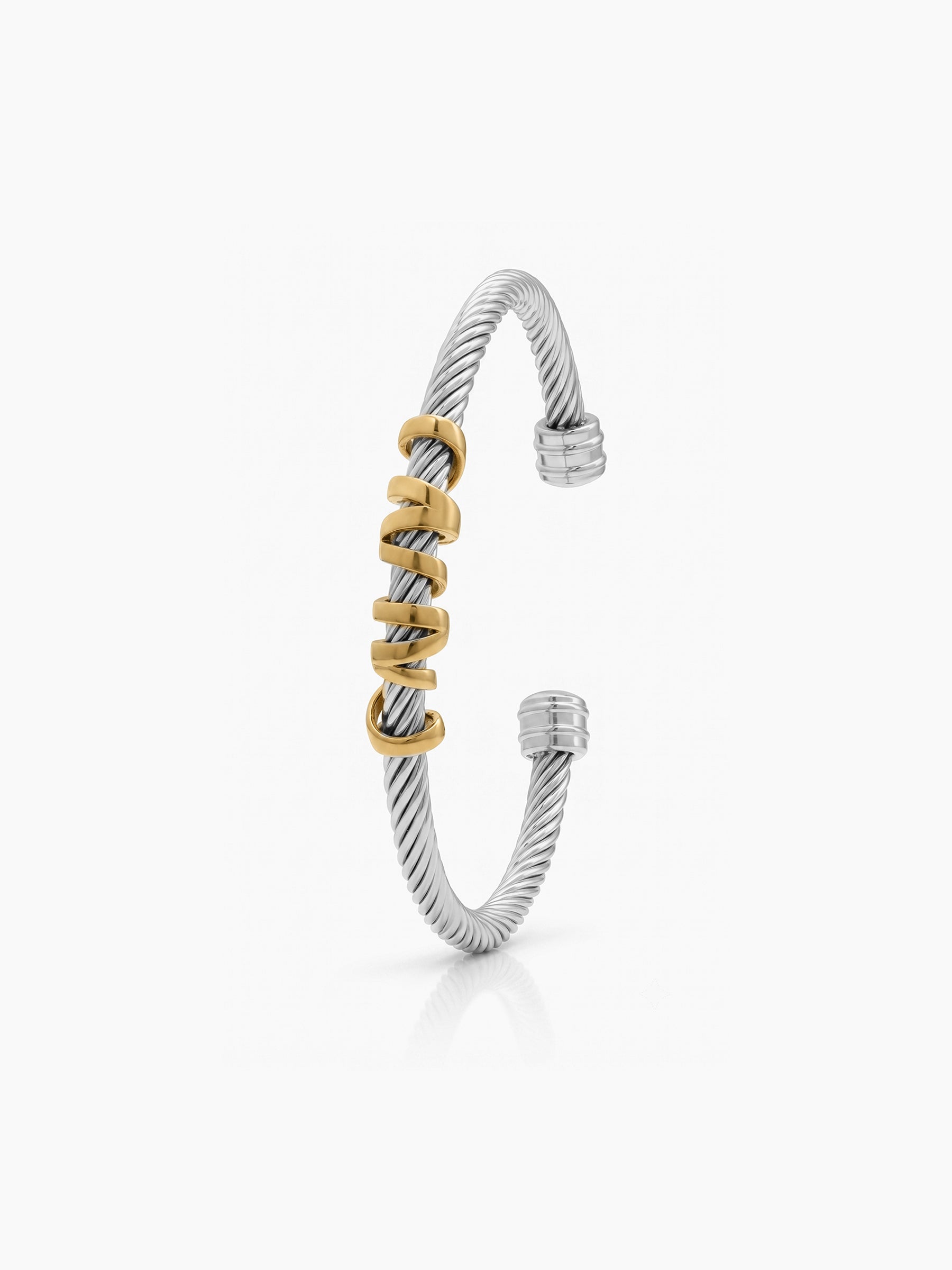 Avelon Silver - 18K Gold Plated Cuff Bracelet