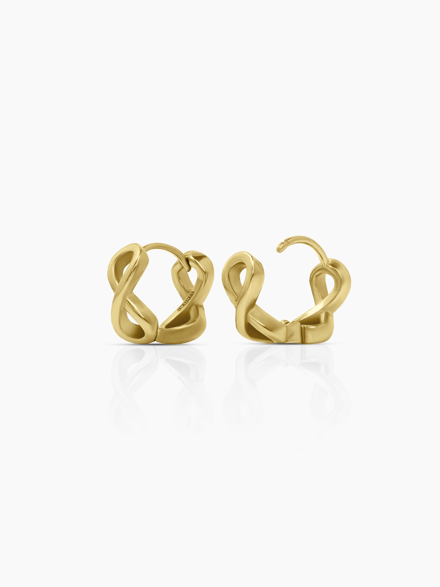 Axel Infinity 18K Gold Plated Men's Hoop Earrings