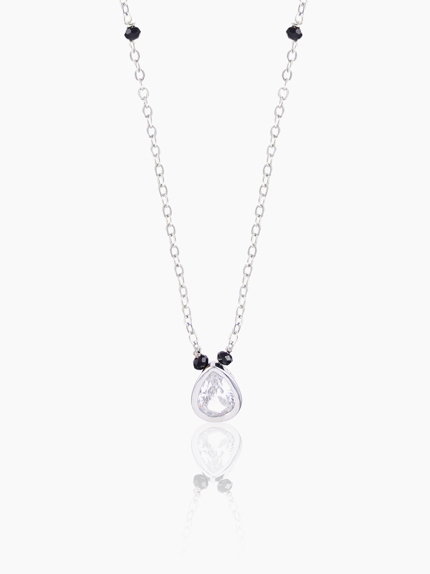 Barkha Teardrop Silver Mangalsutra