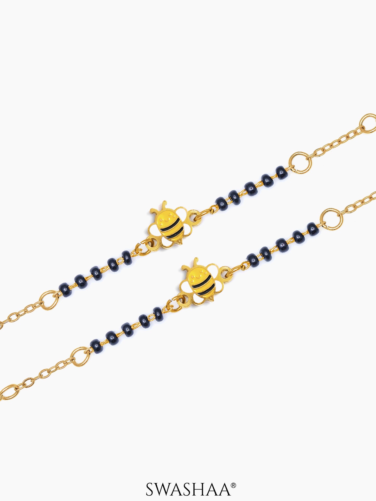 Bee Butterfly Bliss Charm 18K Gold Plated Kid's Nazariya Loose Bracelet