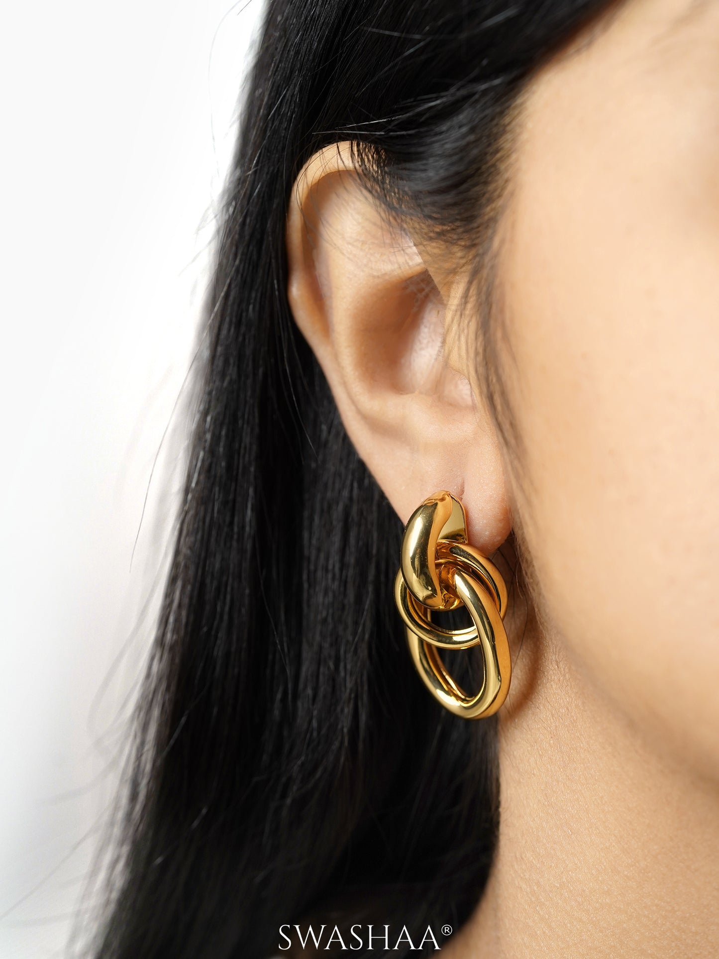 Bianca Knot 18K Gold Plated Earrings