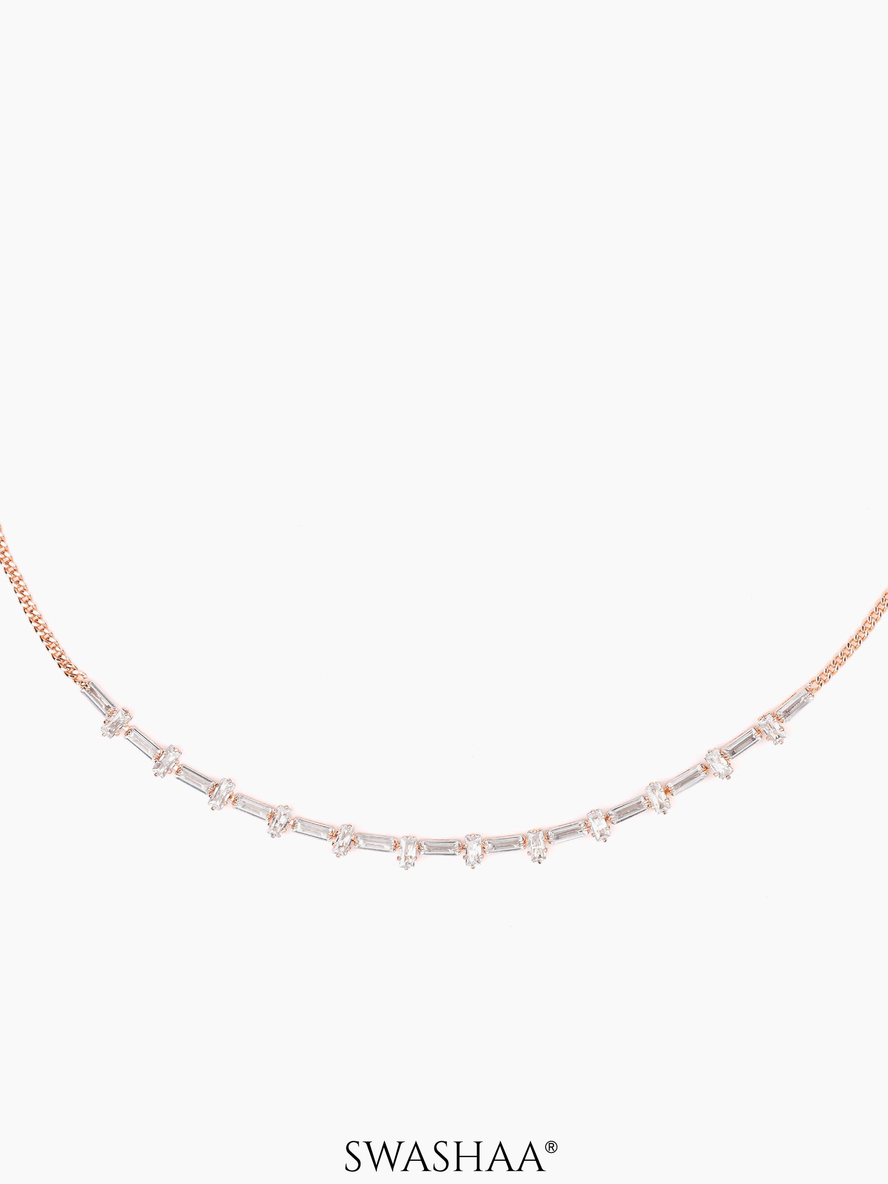 Binny Diamond Rosegold Plated Choker Necklace
