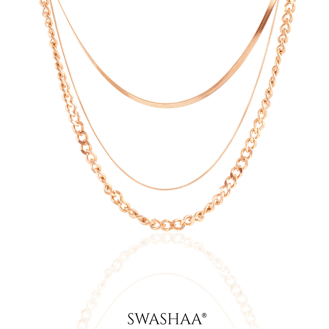 Blaine Rosegold Plated Necklace