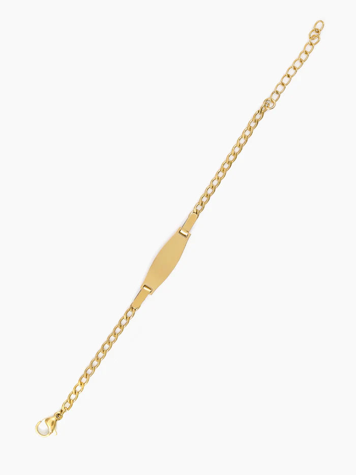 Bold Band 18K Gold Plated Kid's Bar Chain Loose Bracelet