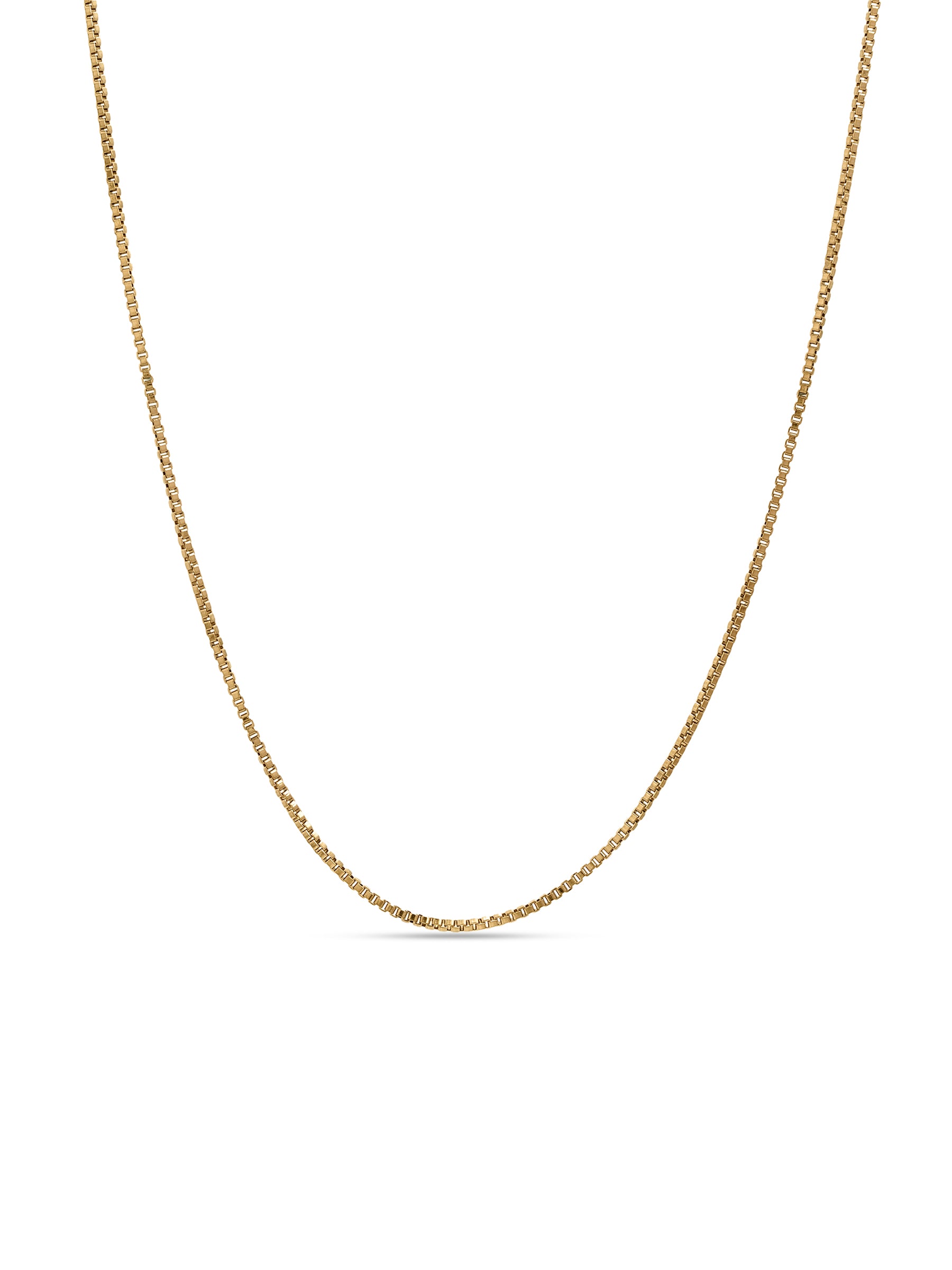 Box 18K Gold Plated 1MM Women's Chains