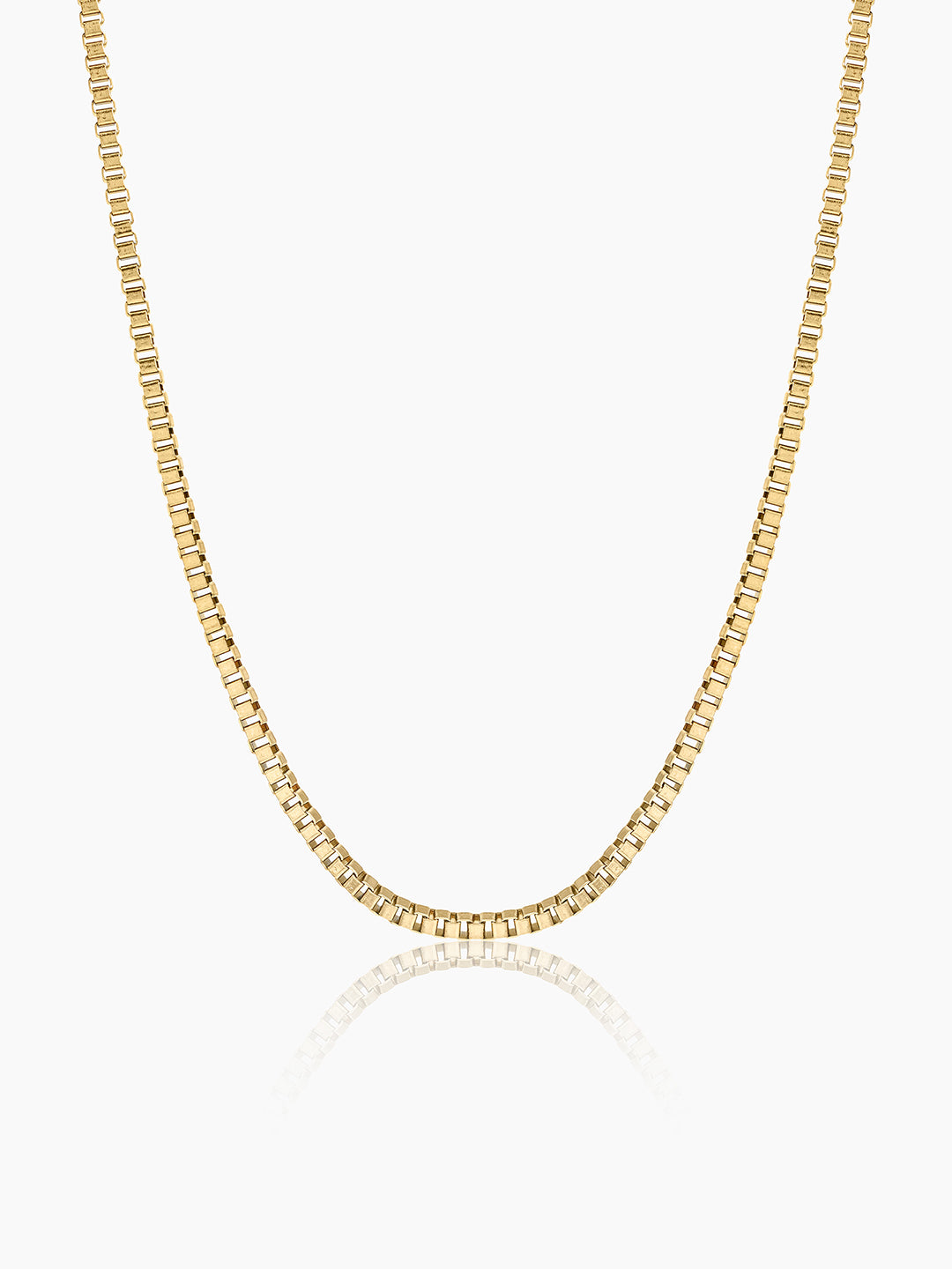 Box Geometric Links 18K Gold Plated 2 MM Men's Chain