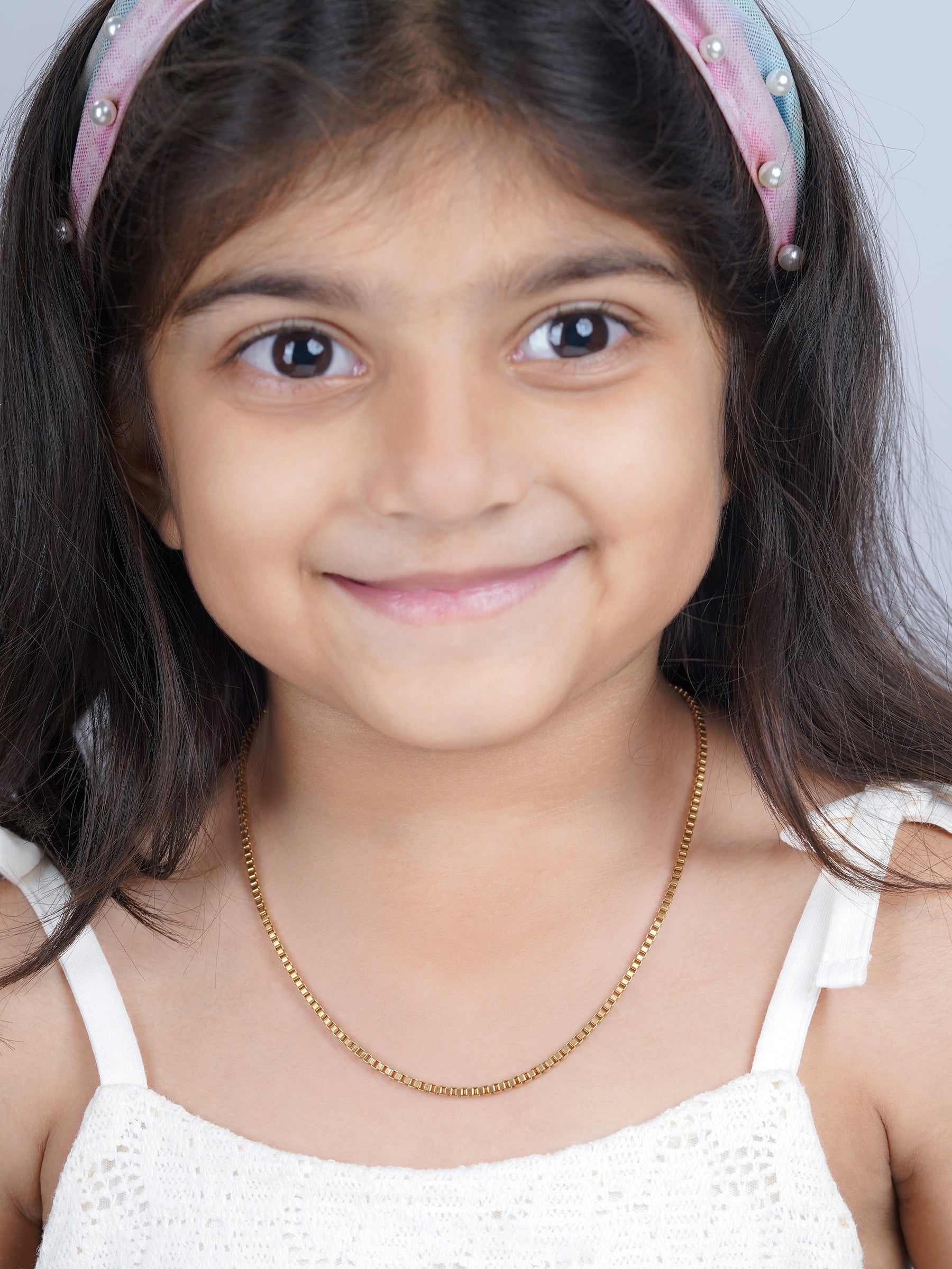 Box Chain 18K Gold Plated 2MM Kid's Chain