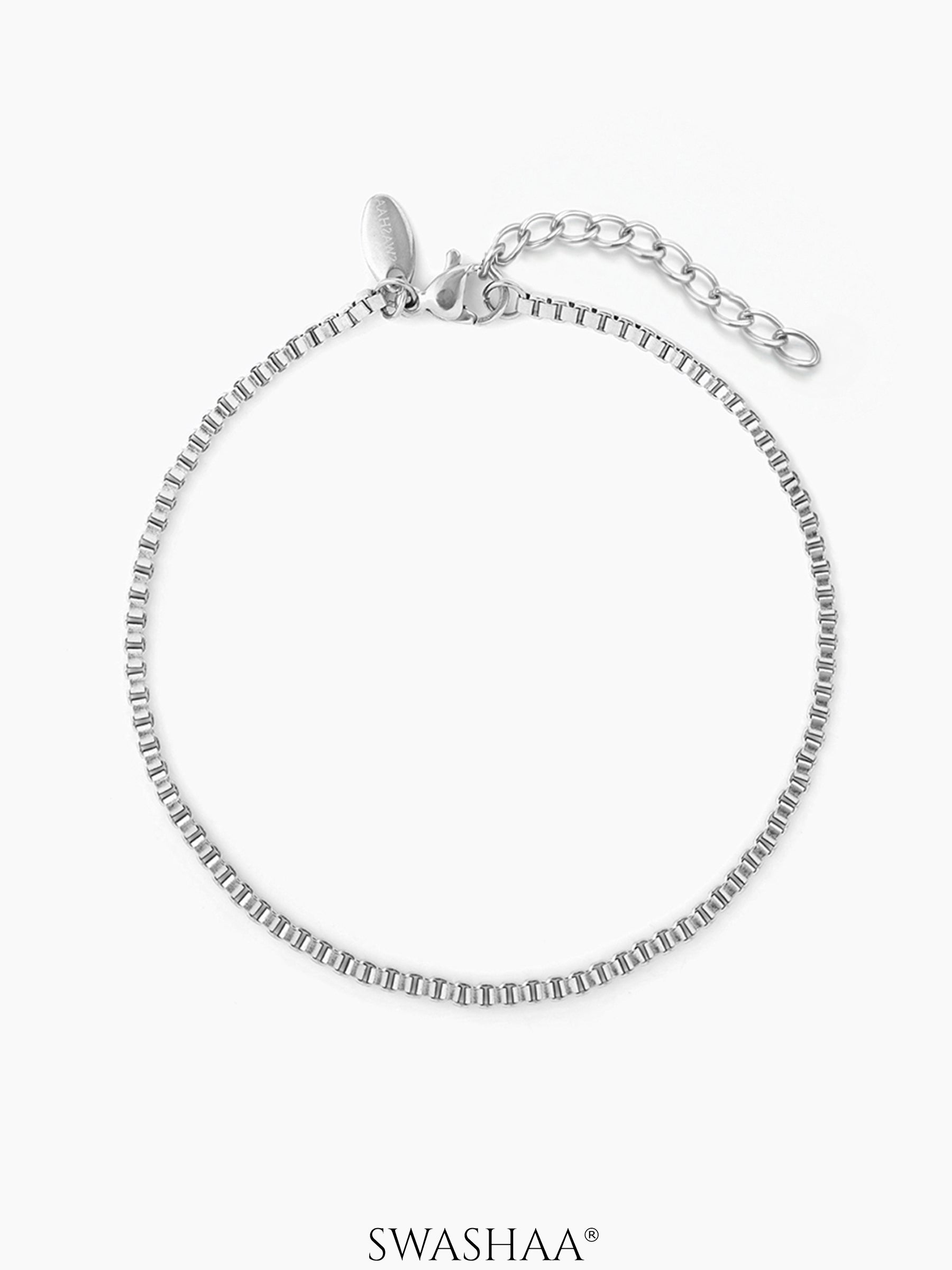 Box Chain 2 MM Silver Women's Bracelet