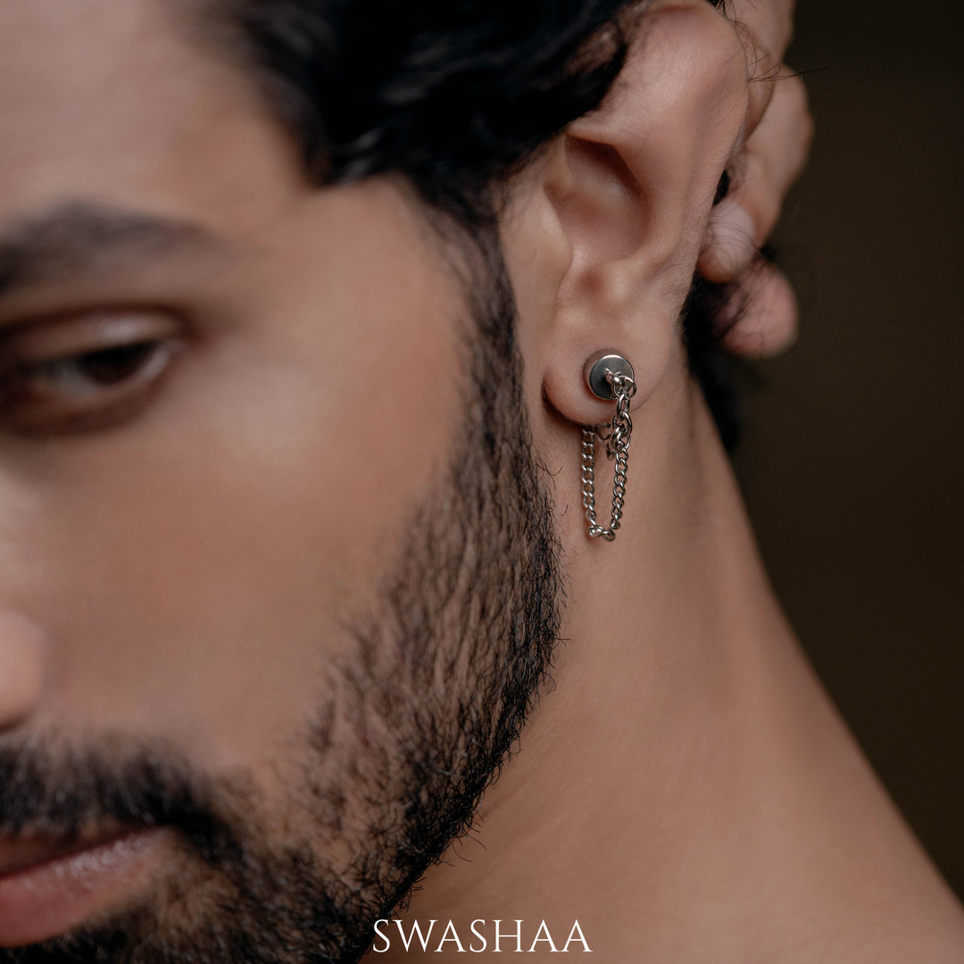 Brain Men's Earrings - Swashaa