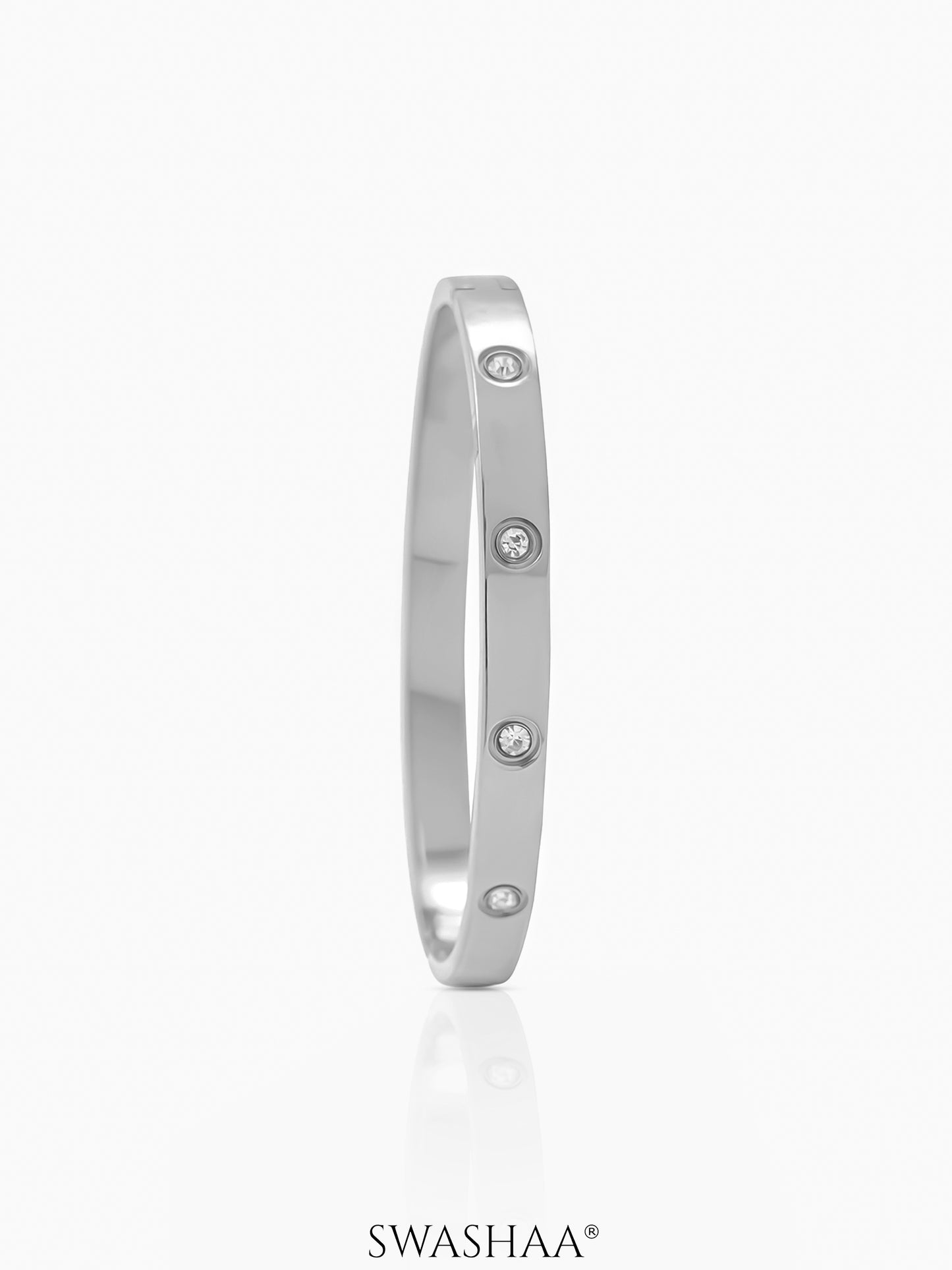 Bree Band Diamond Silver Bracelet