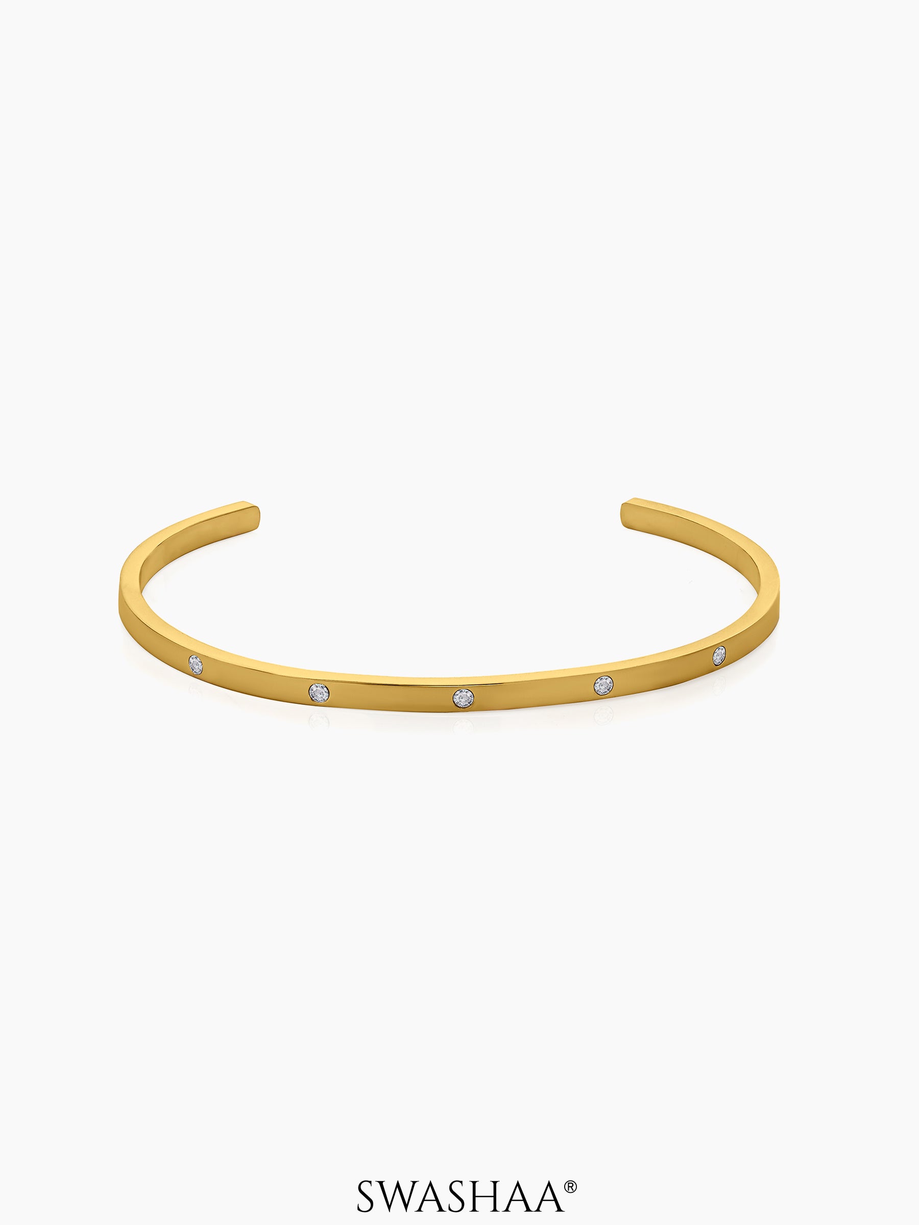 Bree Diamonds 18K Gold Plated Cuff Bracelet