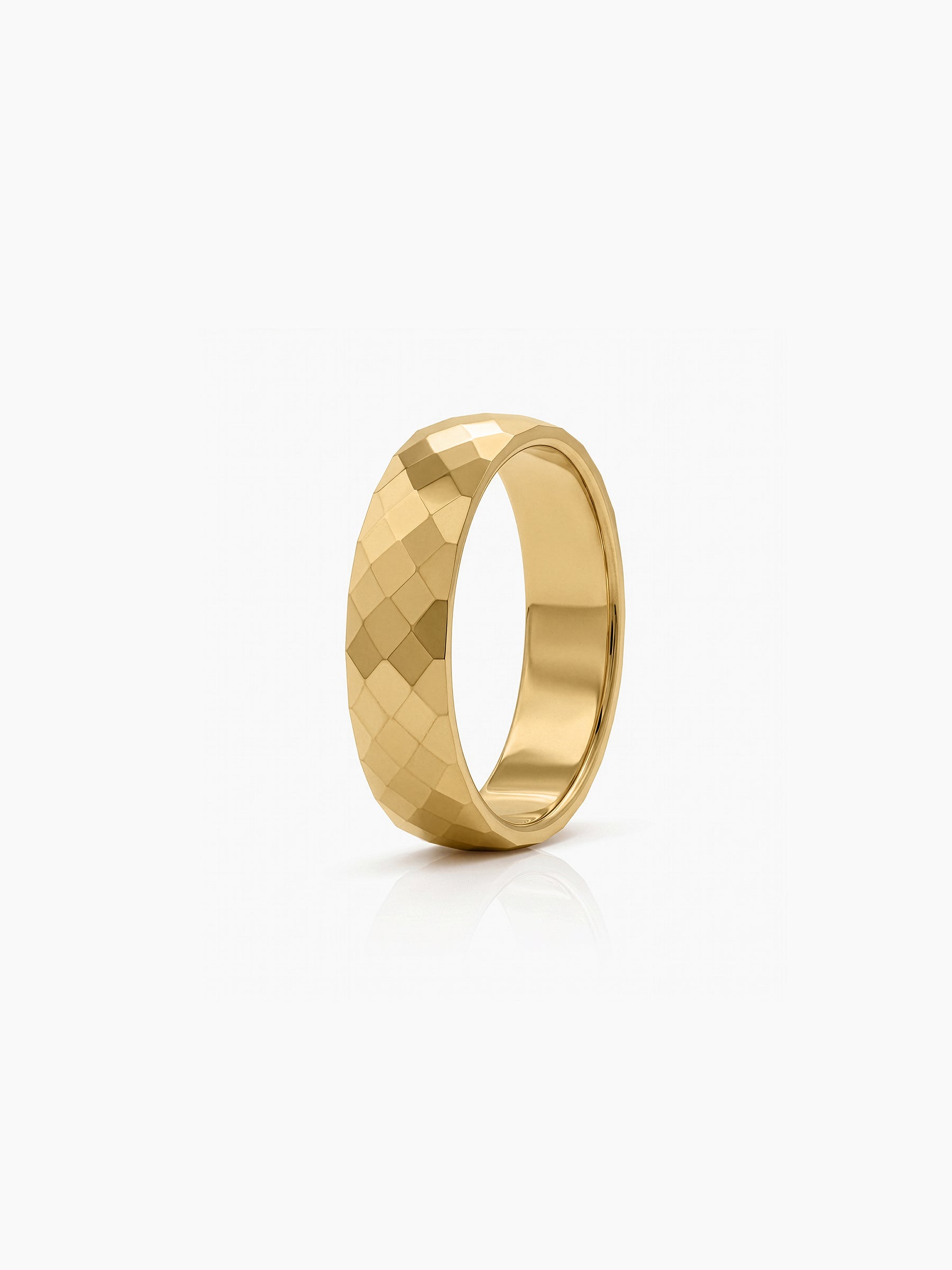Bruno Textured 18K Gold Plated Band Men’s Ring