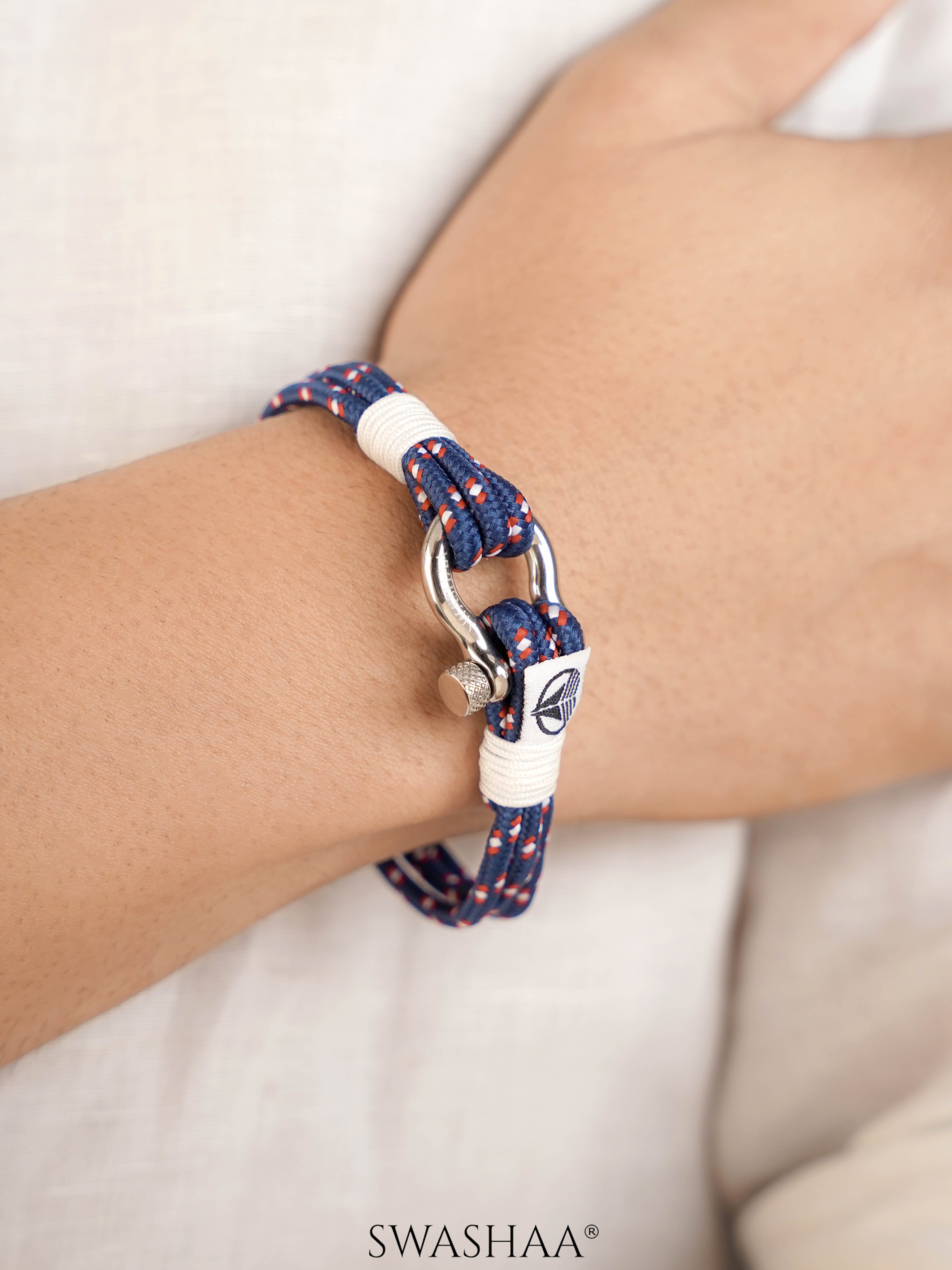 Byjun Navy Multi Strand Men's Rope Bracelet