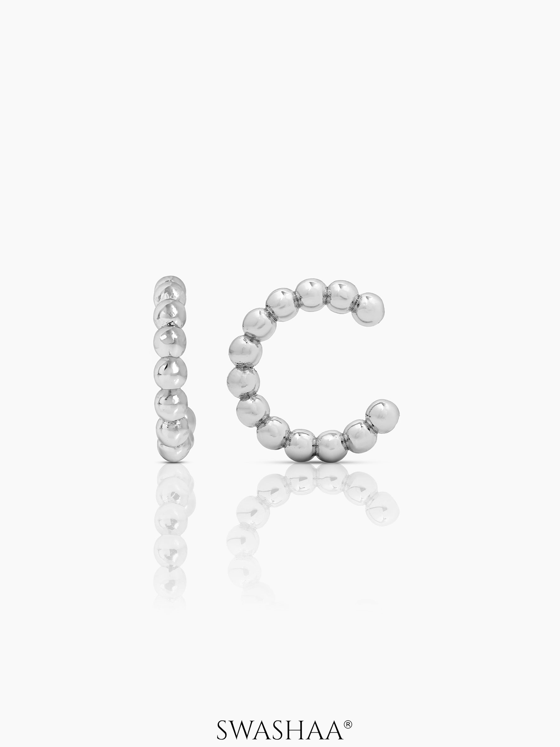 Cairo Beads Silver Ear Cuffs